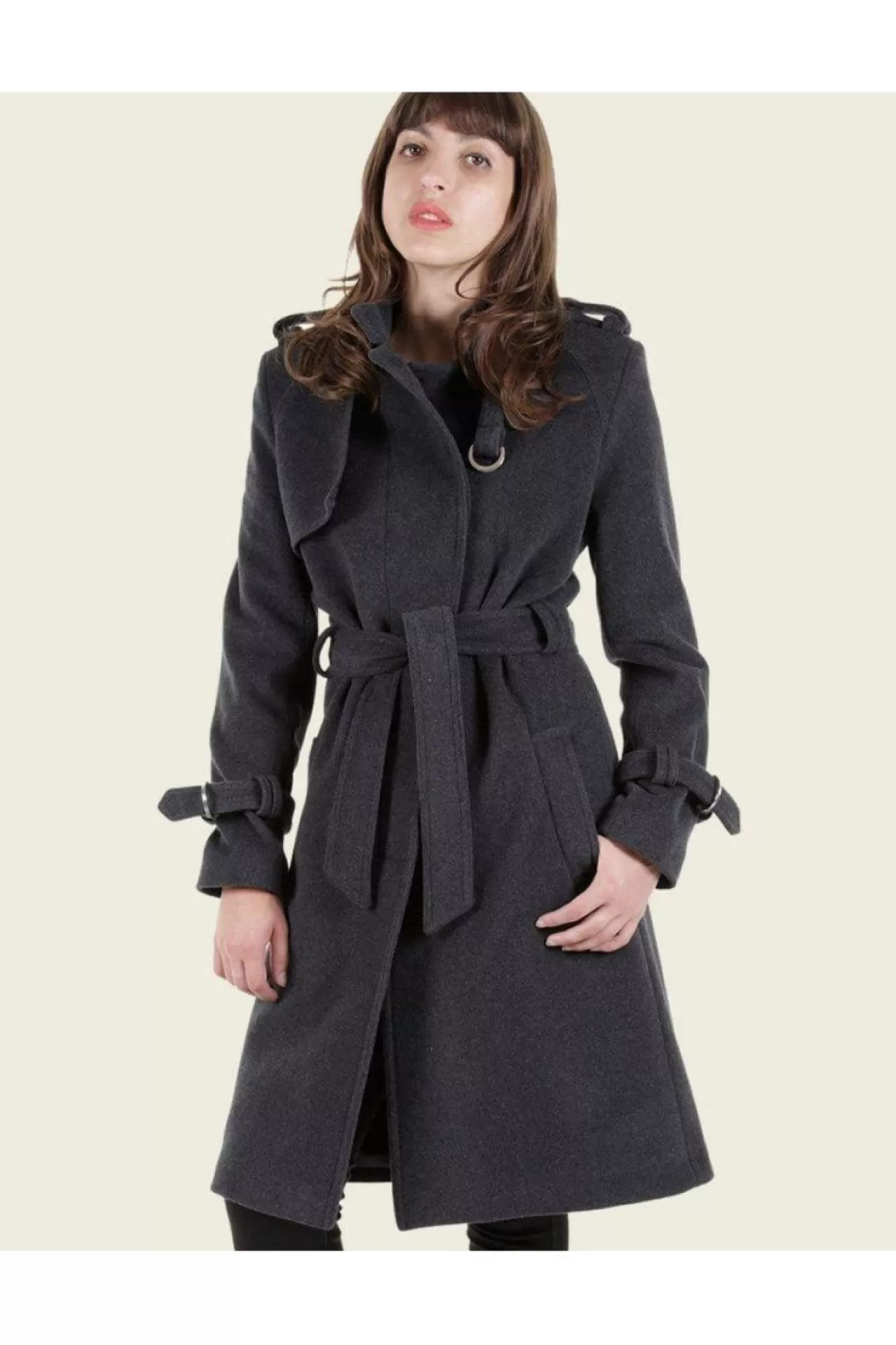 Outerwear^De La Creme Fashions Ventura Collarless Trench Coat