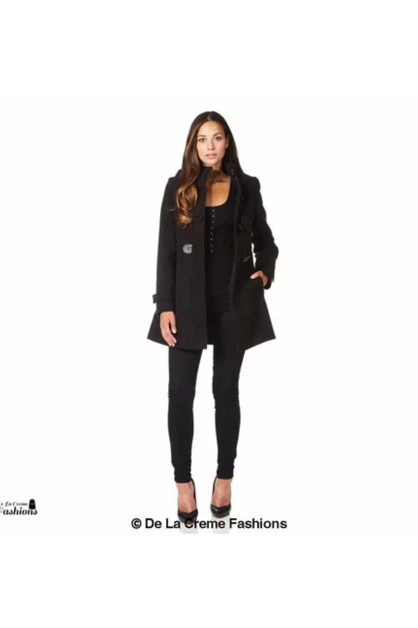 Outerwear^De La Creme Fashions Womens Hooded Zip Toggle Fastened Coat Default