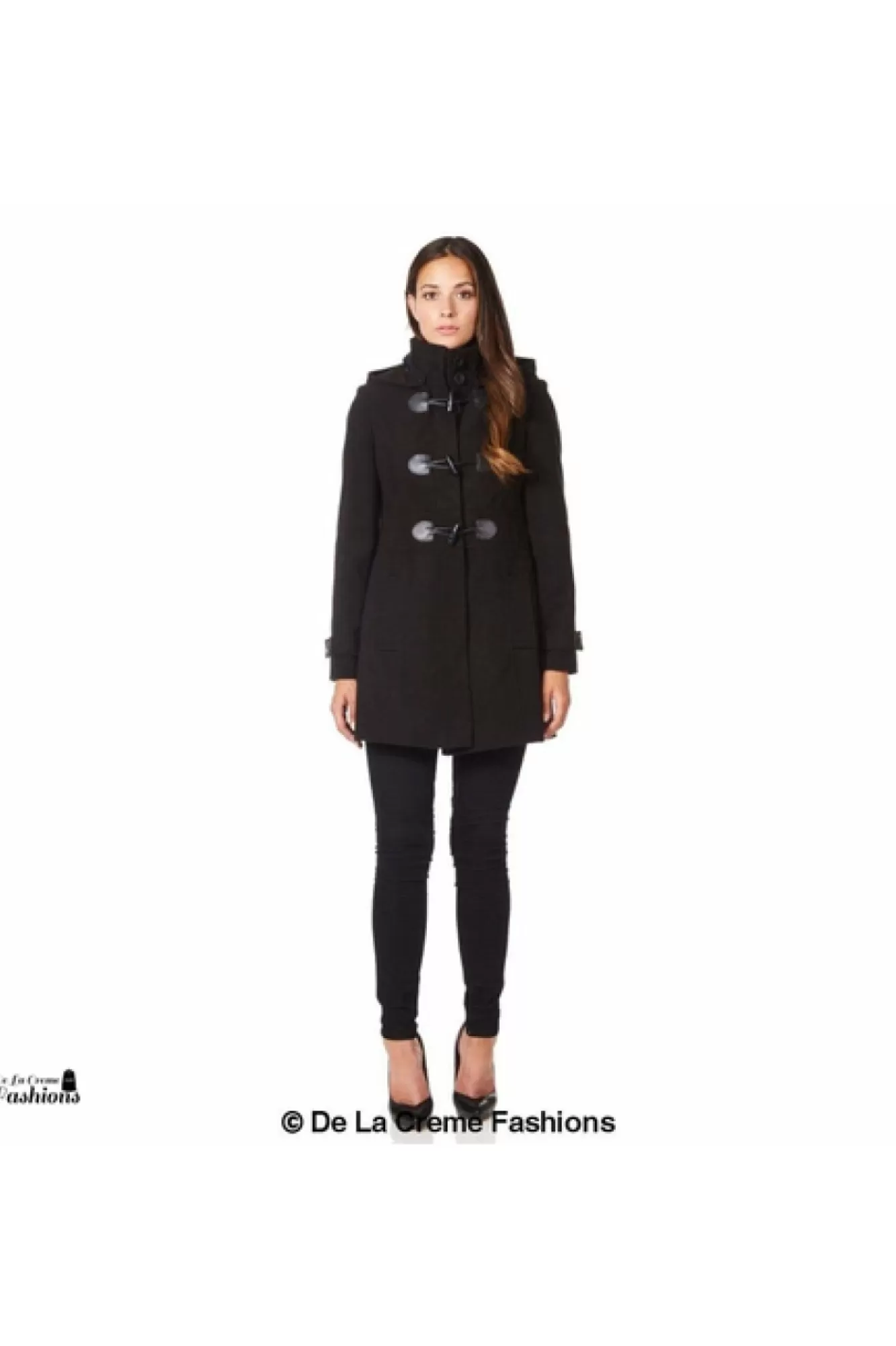 Outerwear^De La Creme Fashions Womens Hooded Zip Toggle Fastened Coat Default