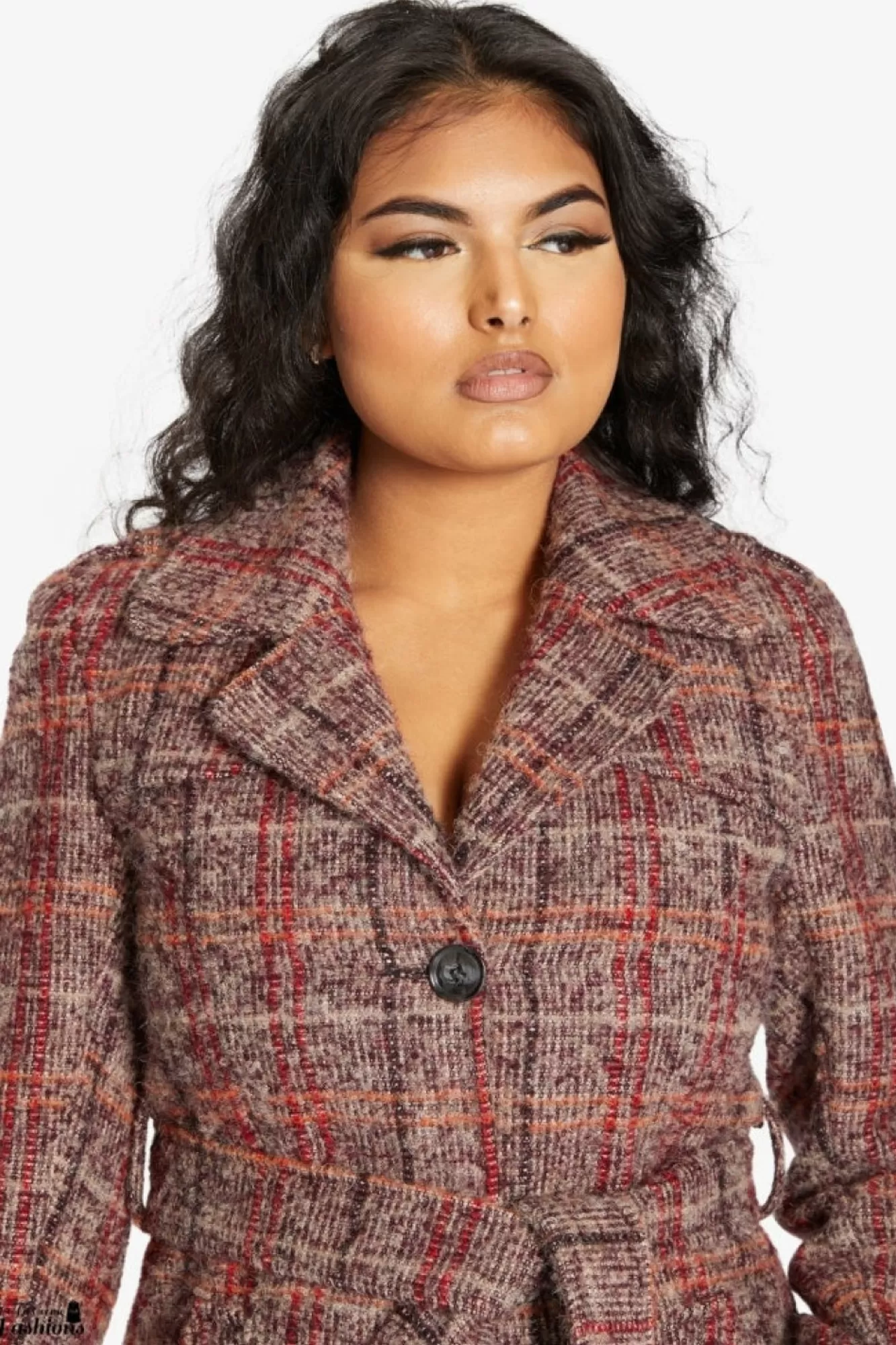 Outerwear^De La Creme Fashions Wool Blend Check Military Duster Coat