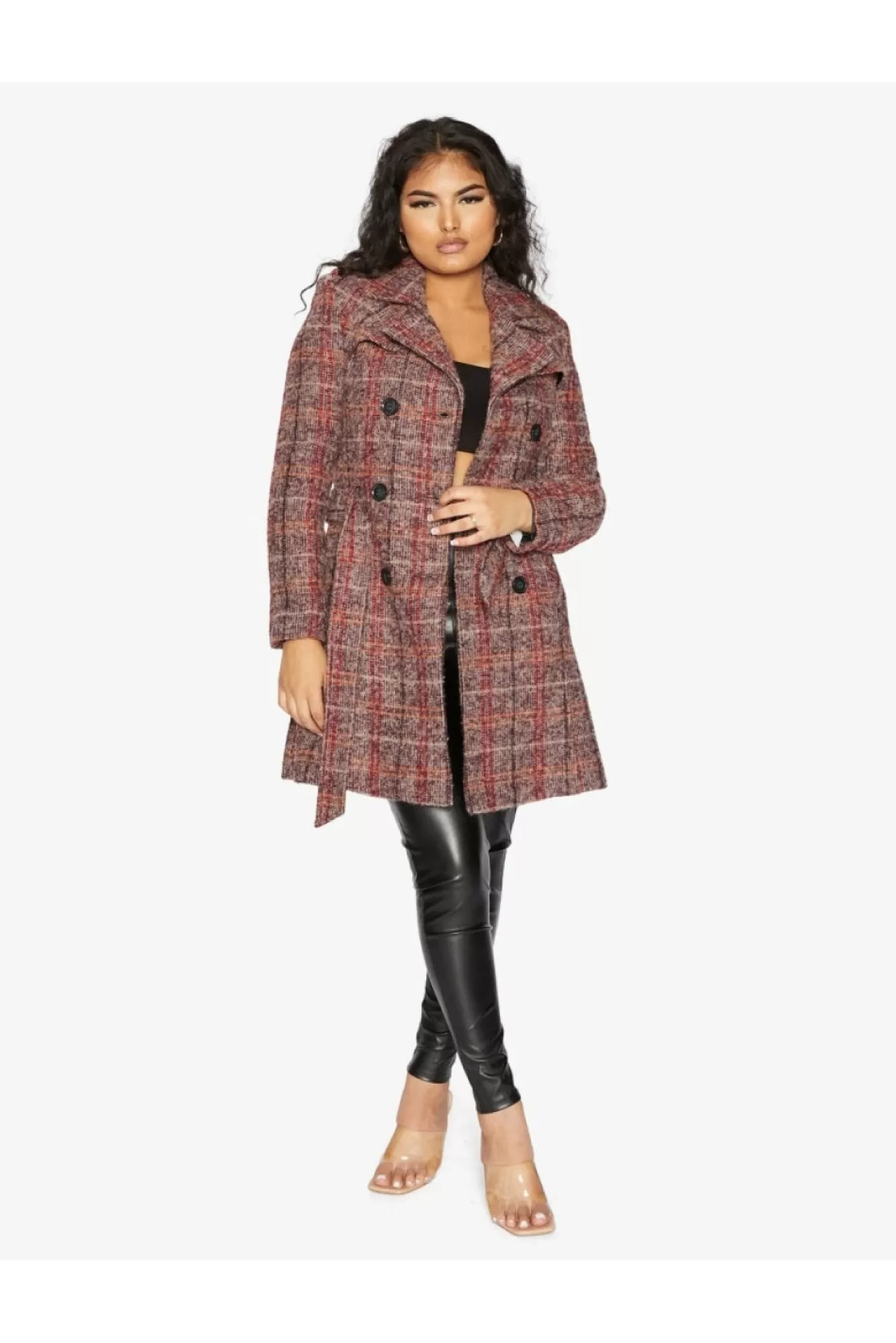 Outerwear^De La Creme Fashions Wool Blend Double Breast Military Coat