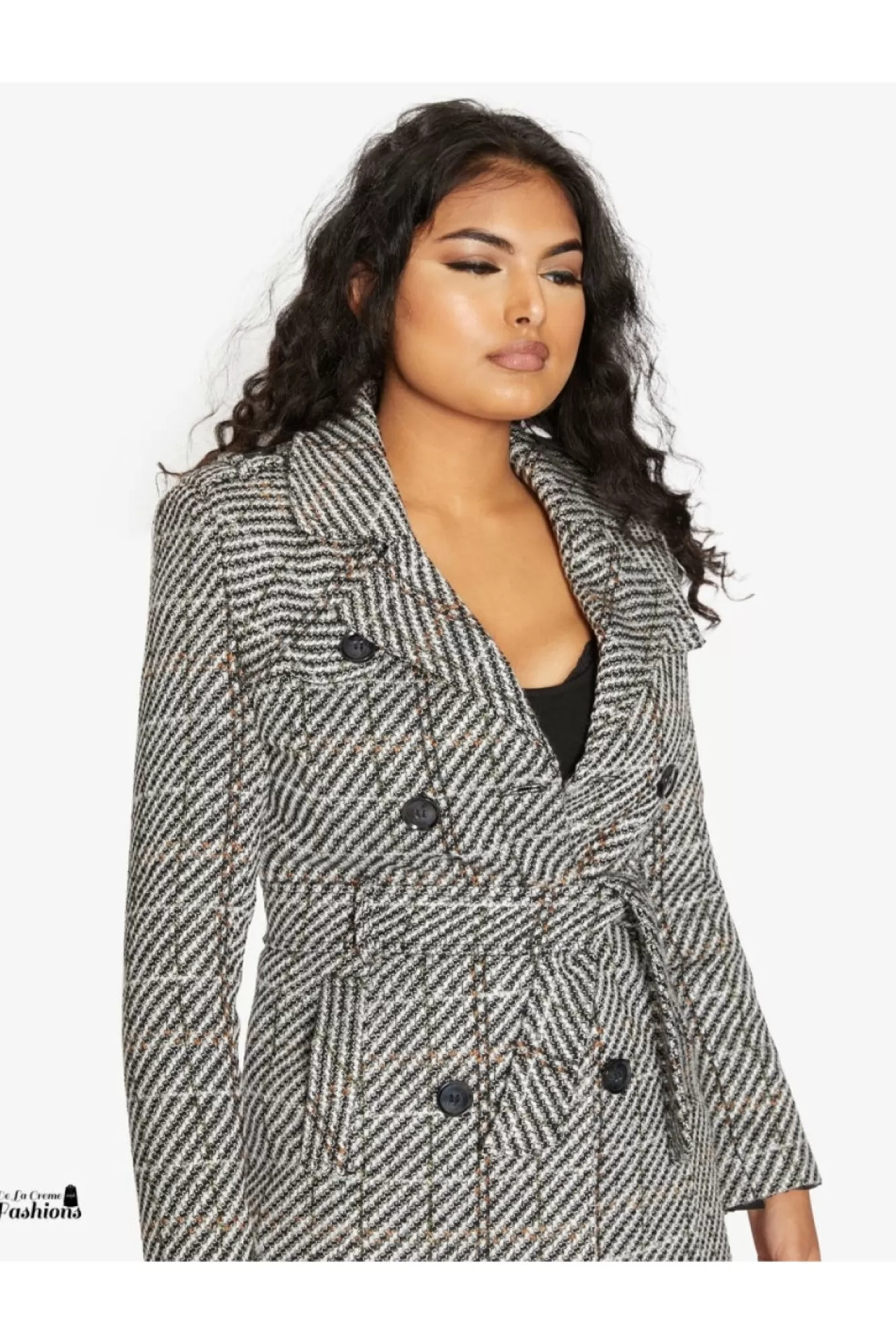 Outerwear^De La Creme Fashions Wool Blend Double Breast Military Coat