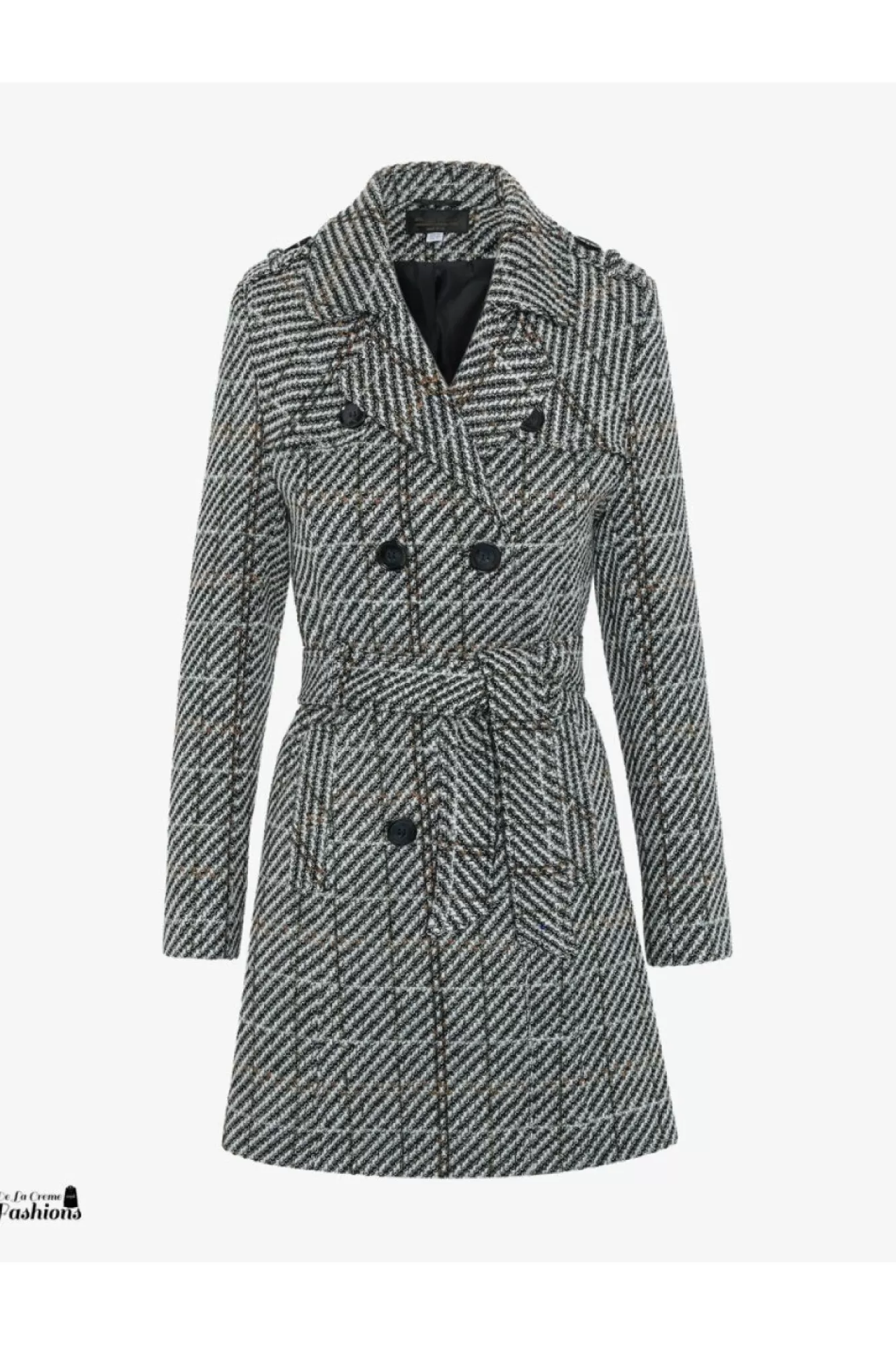 Outerwear^De La Creme Fashions Wool Blend Double Breast Military Coat