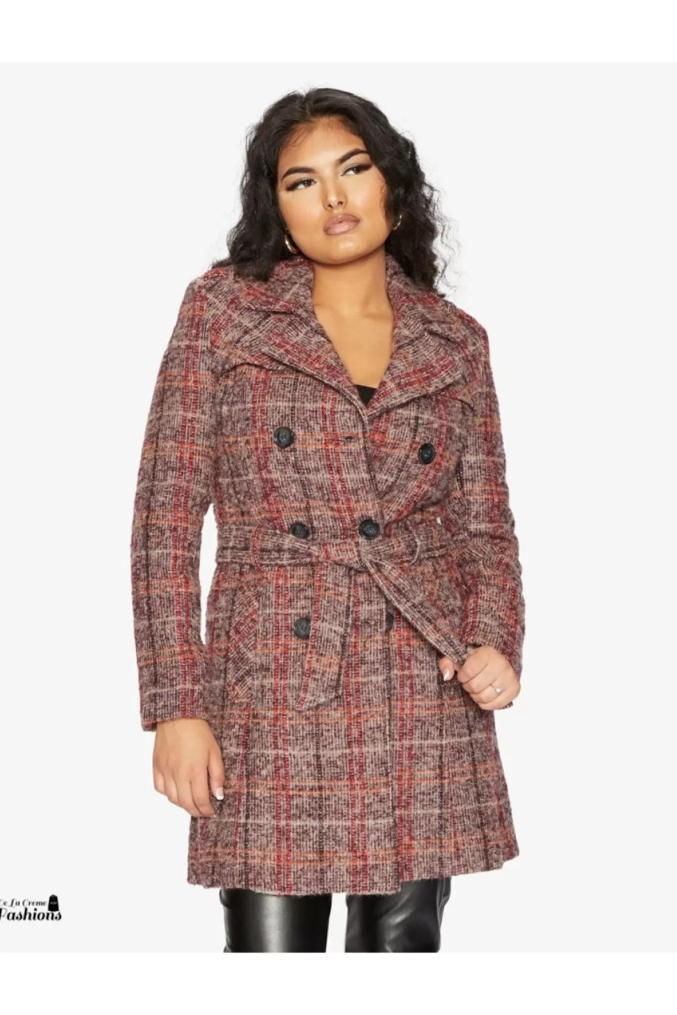 Outerwear^De La Creme Fashions Wool Blend Double Breast Military Coat