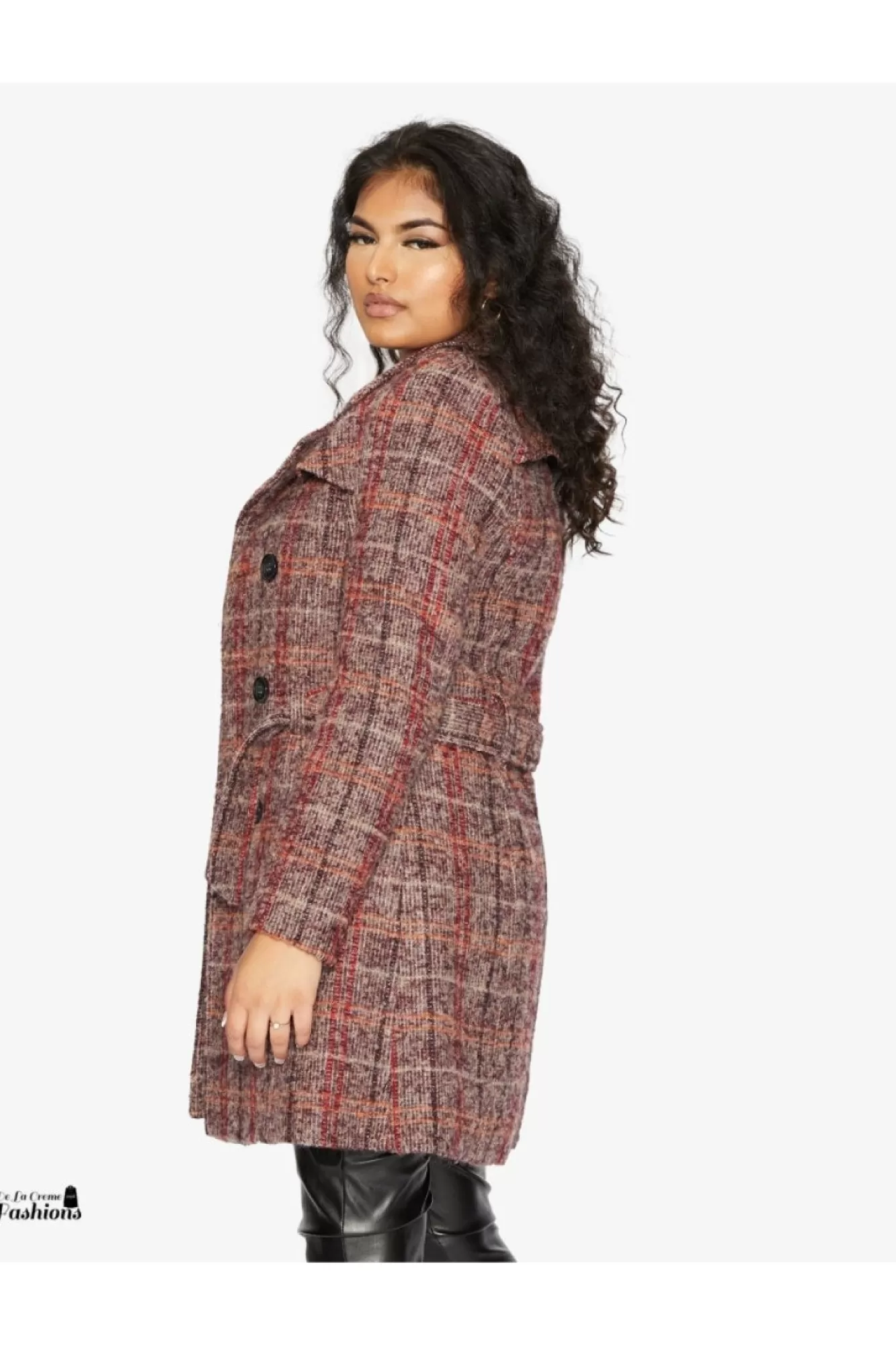 Outerwear^De La Creme Fashions Wool Blend Double Breast Military Coat