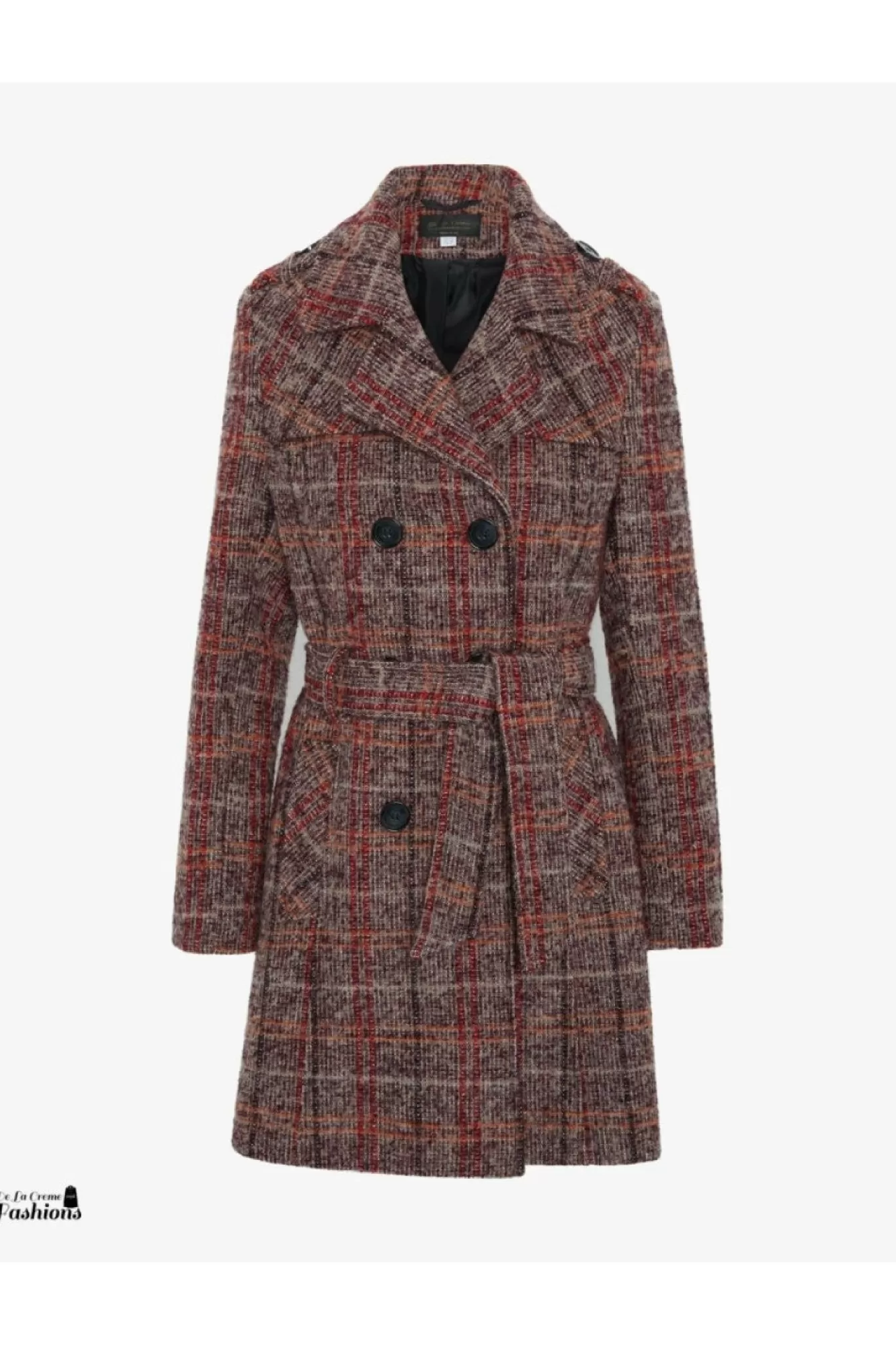 Outerwear^De La Creme Fashions Wool Blend Double Breast Military Coat