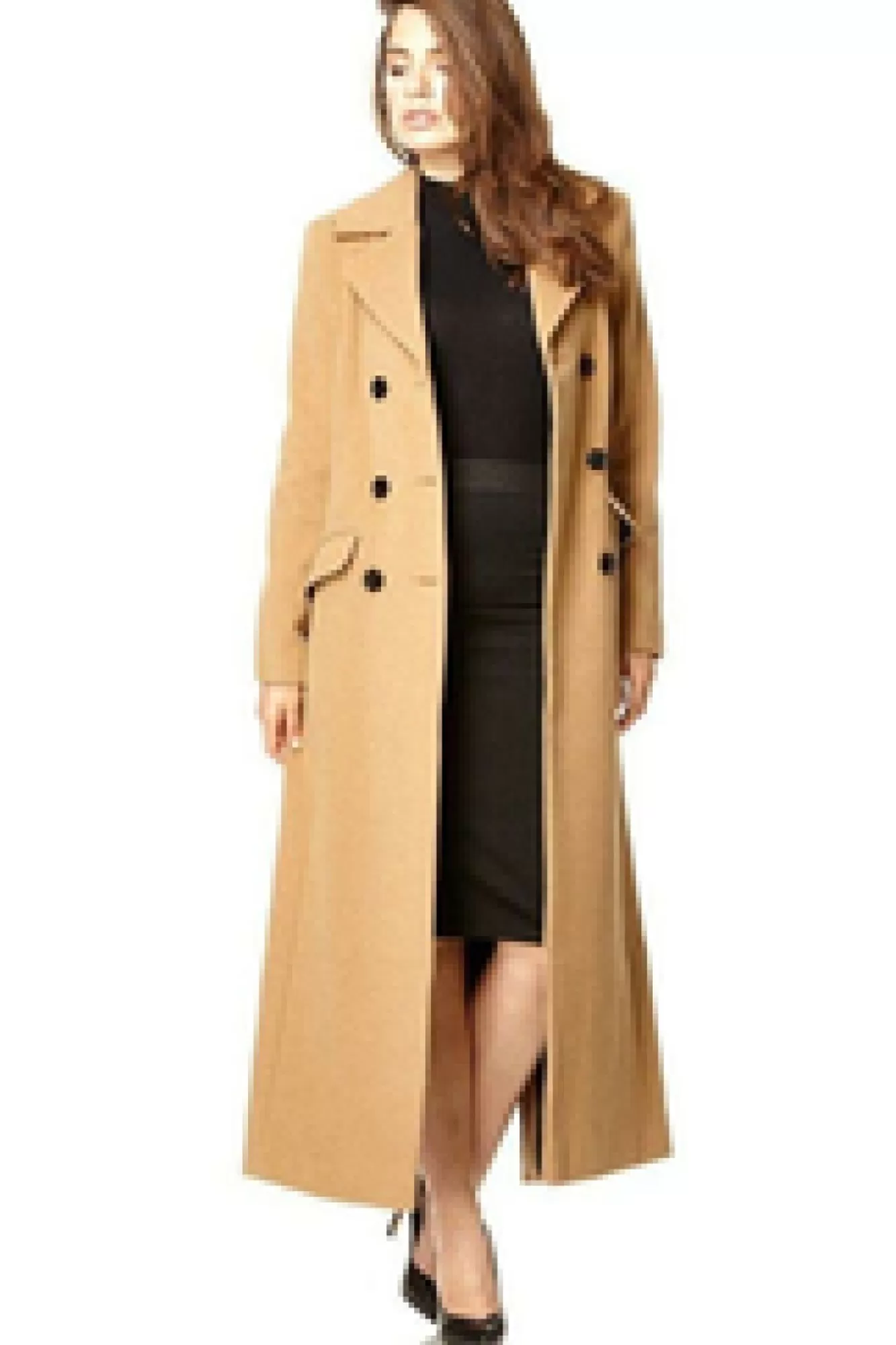 Outerwear^De La Creme Fashions Wool Blend Double Breasted Long Coat