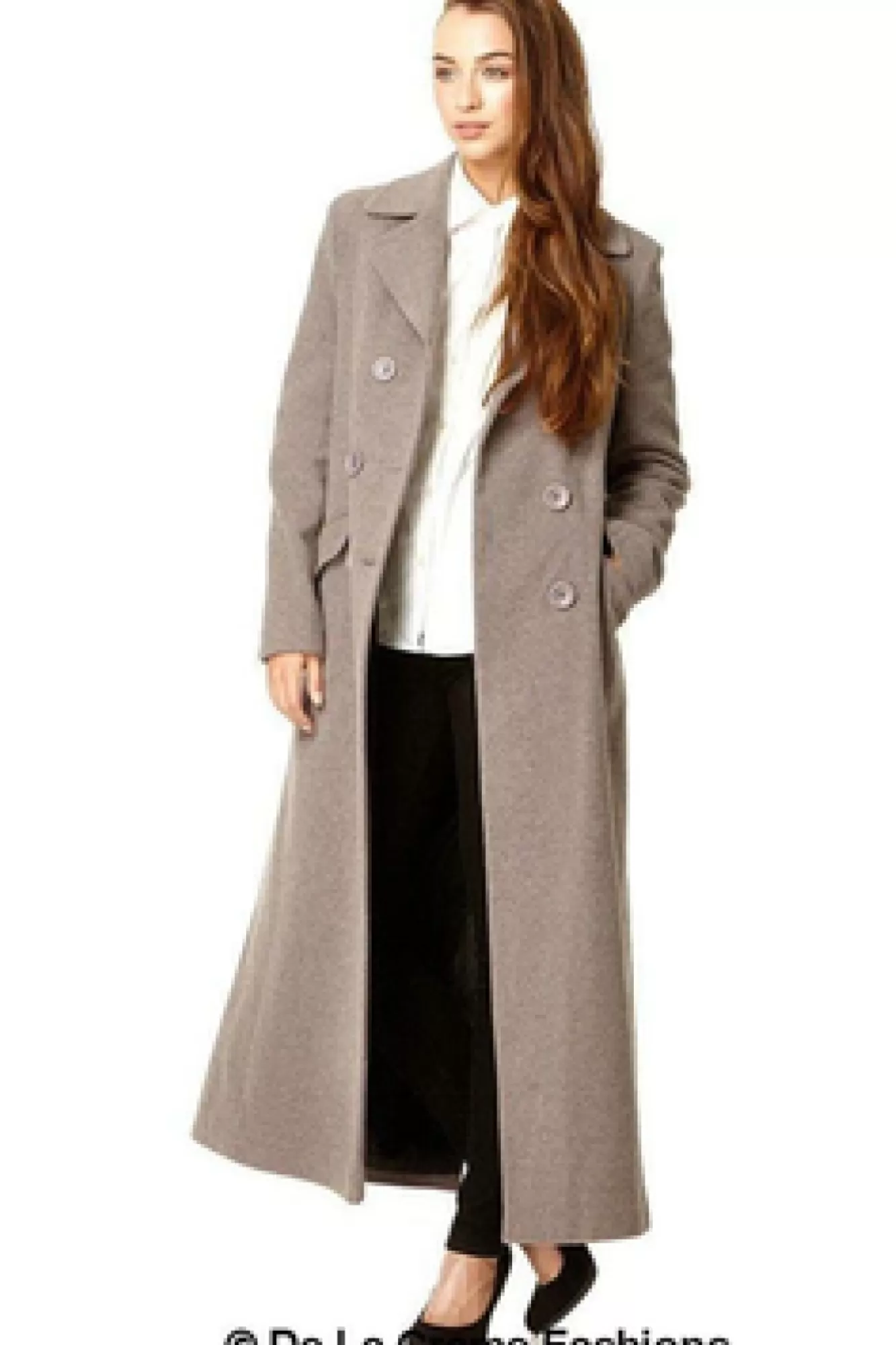 Outerwear^De La Creme Fashions Wool Blend Double Breasted Long Coat