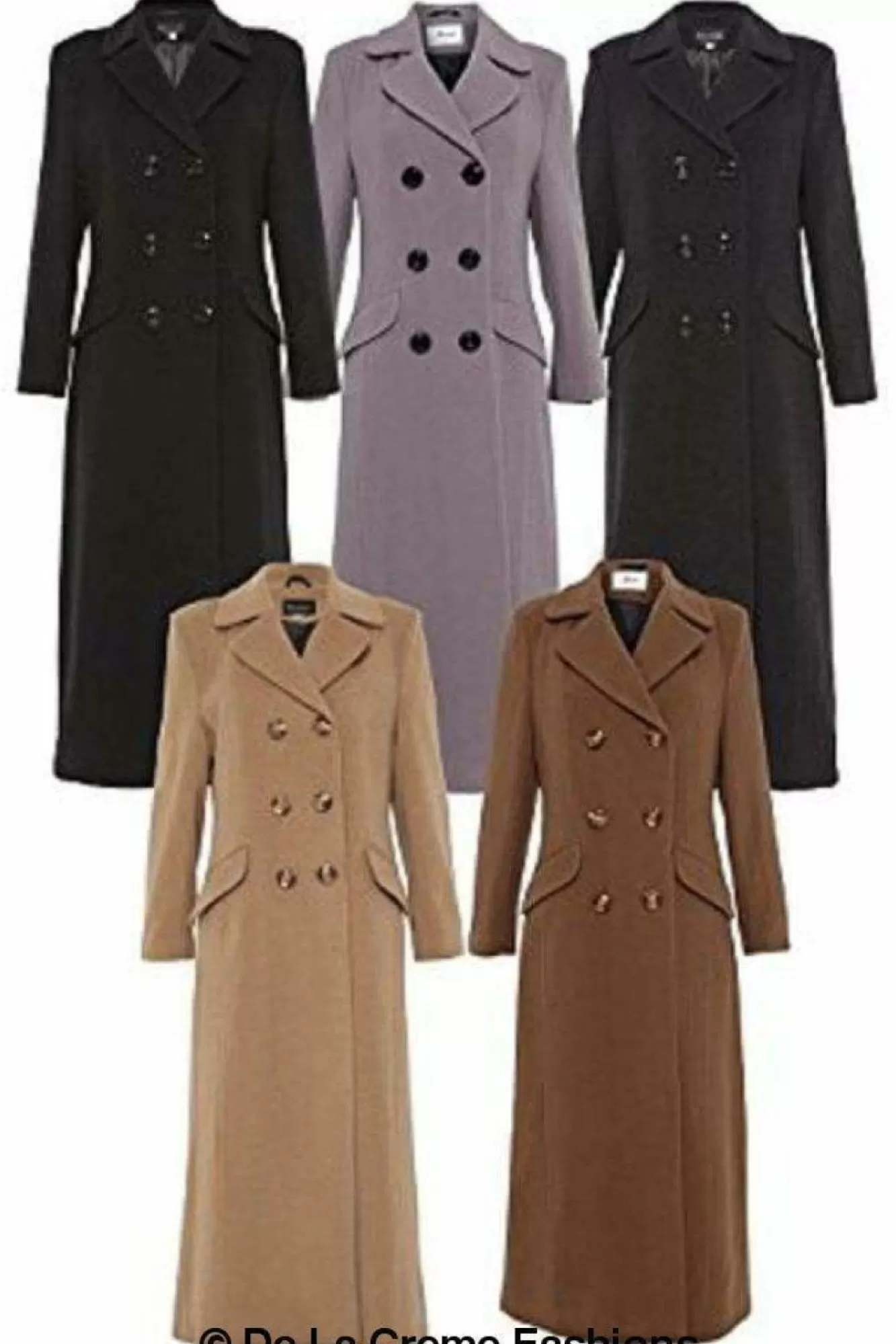 Outerwear^De La Creme Fashions Wool Blend Double Breasted Long Coat