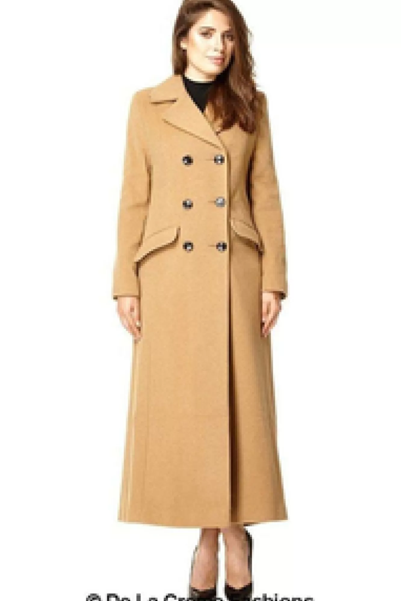 Outerwear^De La Creme Fashions Wool Blend Double Breasted Long Coat