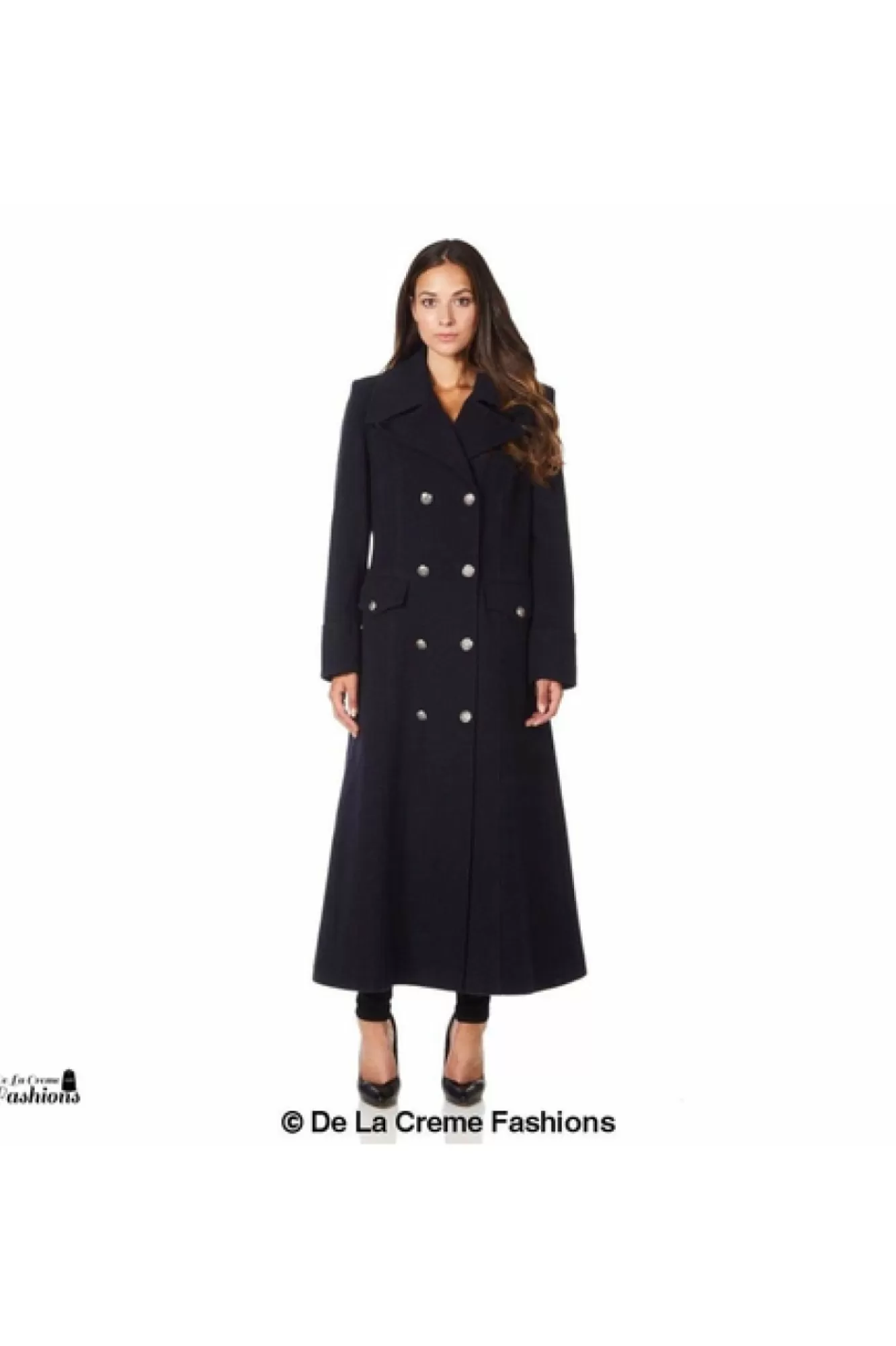 Outerwear^De La Creme Fashions Wool Blend Double Breasted Maxi Coat