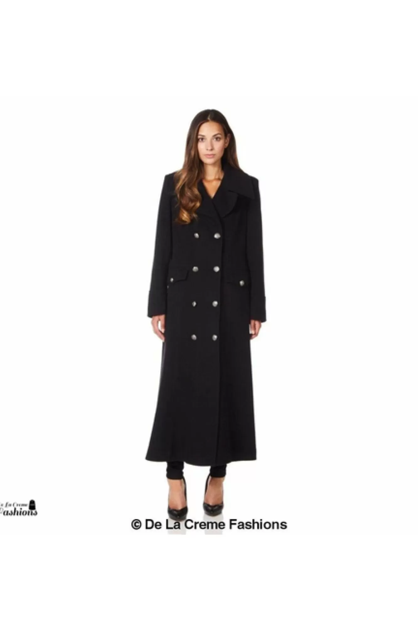 Outerwear^De La Creme Fashions Wool Blend Double Breasted Maxi Coat