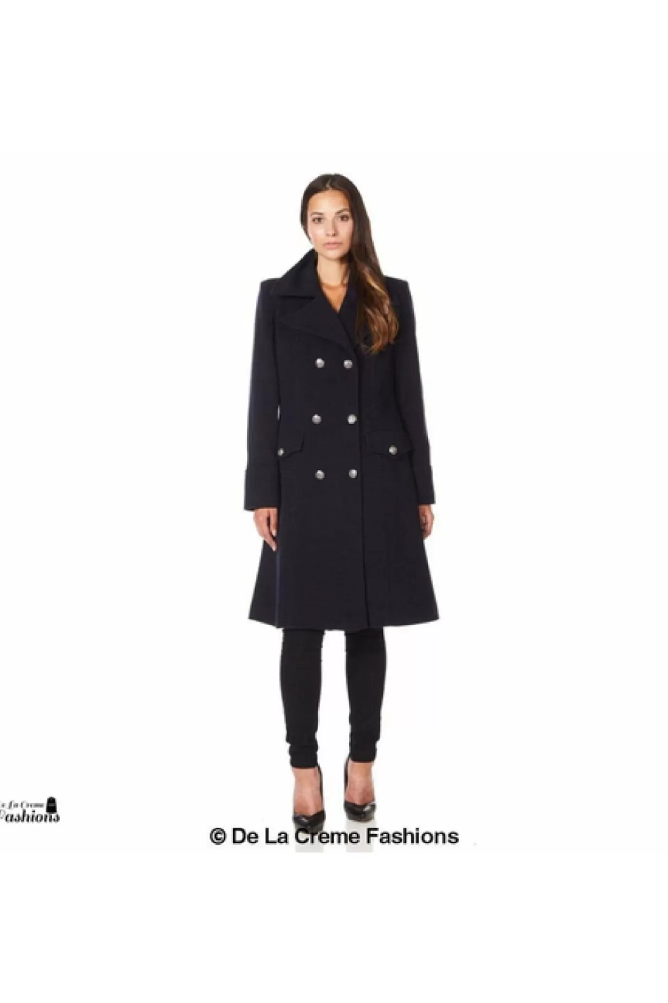 Outerwear^De La Creme Fashions Wool Blend Double Breasted Midi Coat