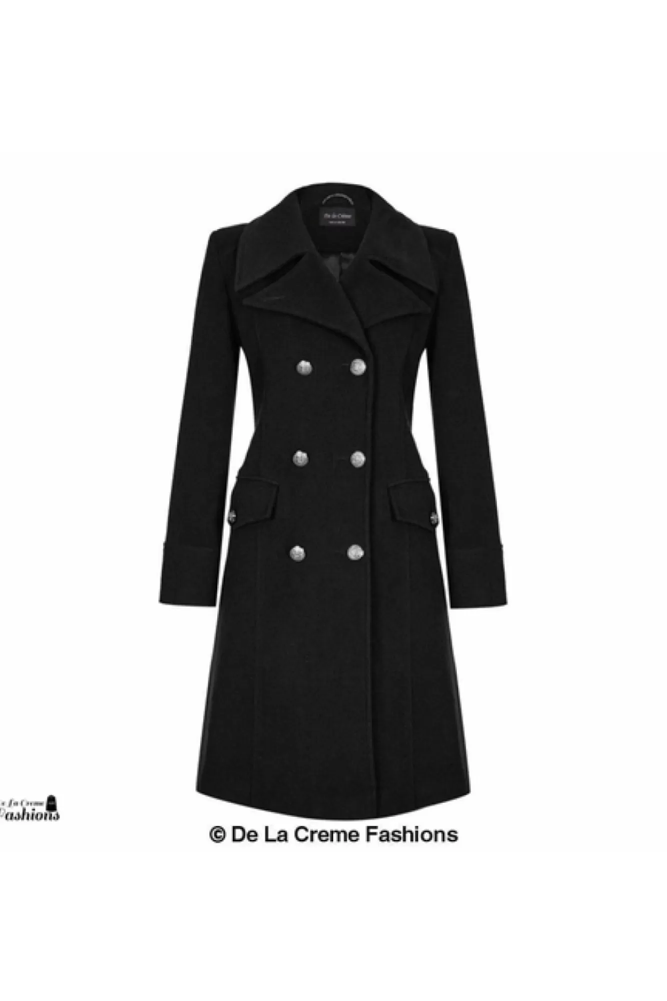 Outerwear^De La Creme Fashions Wool Blend Double Breasted Midi Coat