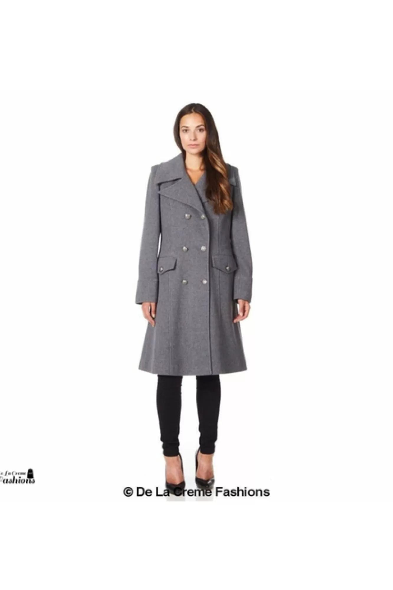 Outerwear^De La Creme Fashions Wool Blend Double Breasted Midi Coat