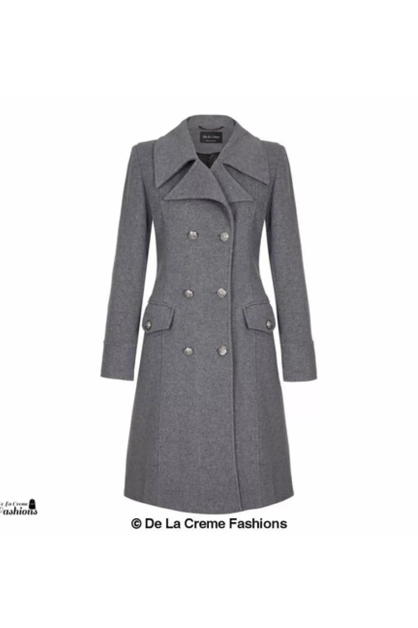 Outerwear^De La Creme Fashions Wool Blend Double Breasted Midi Coat
