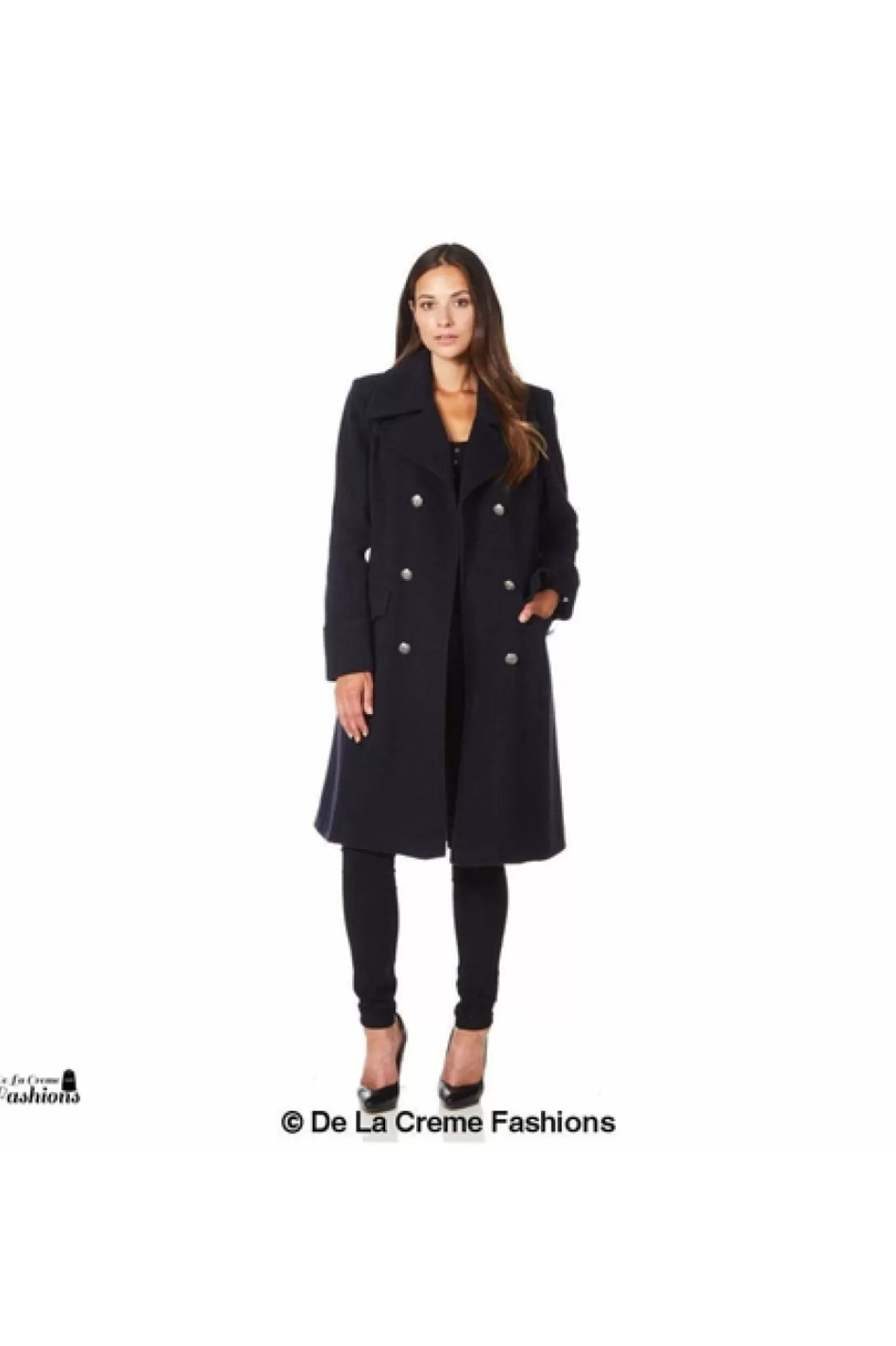 Outerwear^De La Creme Fashions Wool Blend Double Breasted Midi Coat