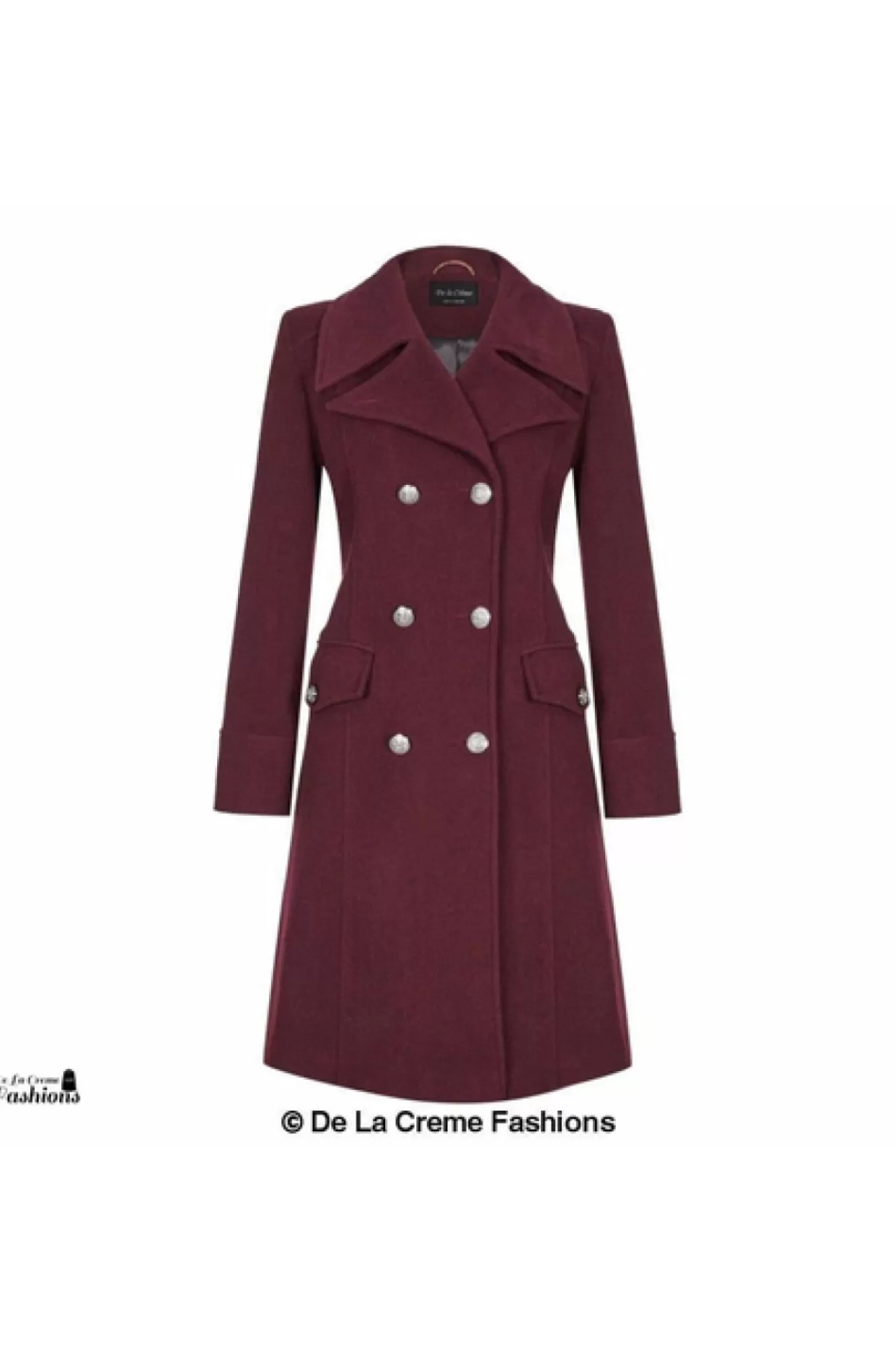 Outerwear^De La Creme Fashions Wool Blend Double Breasted Midi Coat