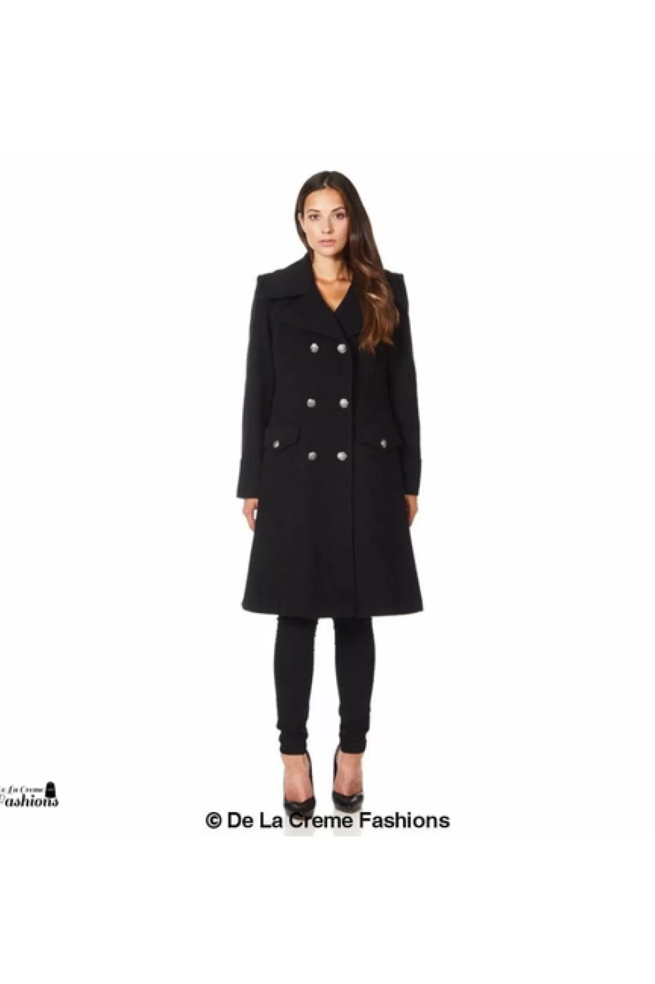 Outerwear^De La Creme Fashions Wool Blend Double Breasted Midi Coat