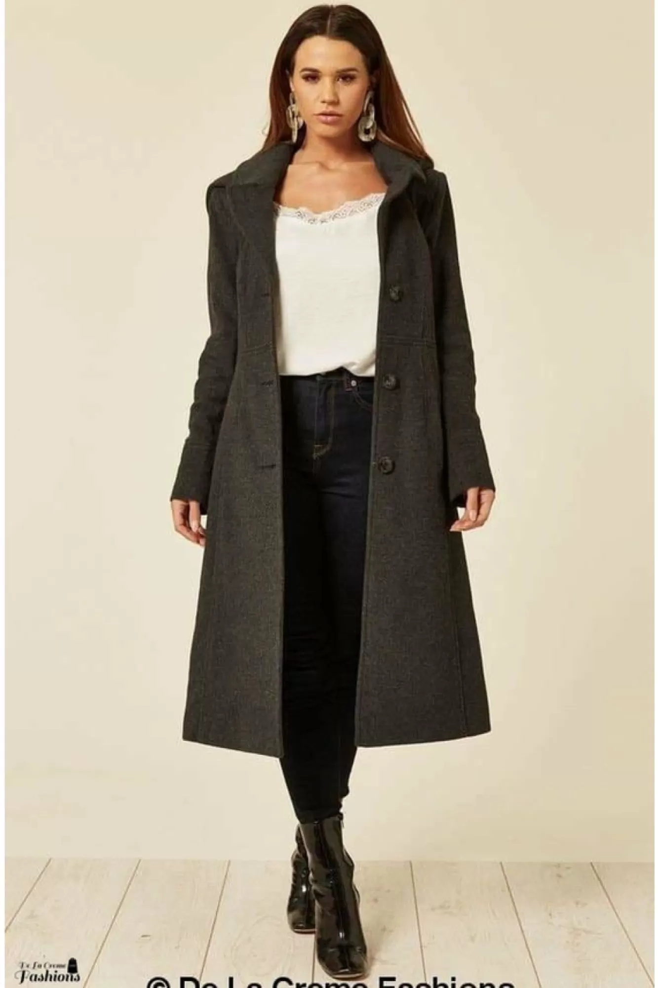 Outerwear^De La Creme Fashions Wool Blend Hooded Mid Length Coat