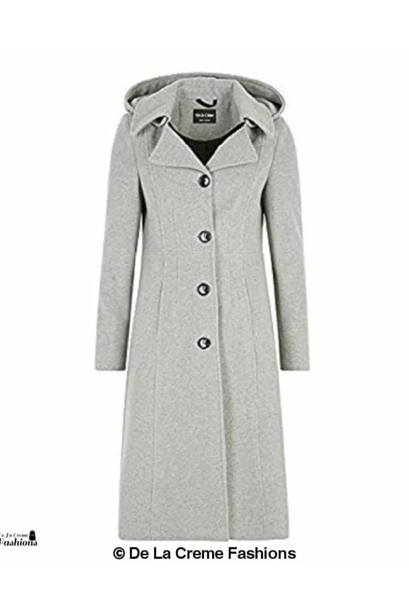 Outerwear^De La Creme Fashions Wool Blend Hooded Mid Length Coat