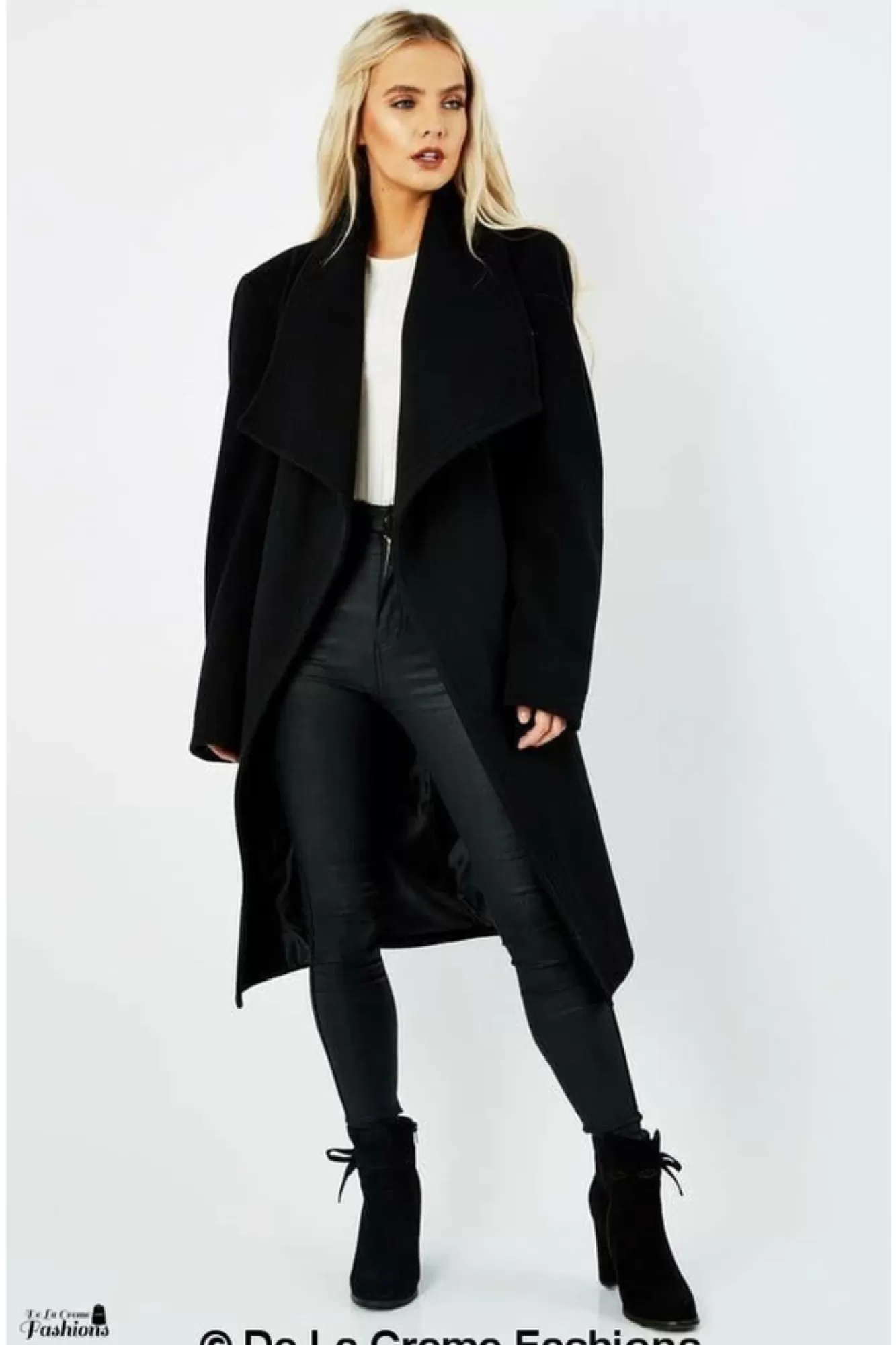 Outerwear^De La Creme Fashions Wool Blend Large Lapel Duster Coat