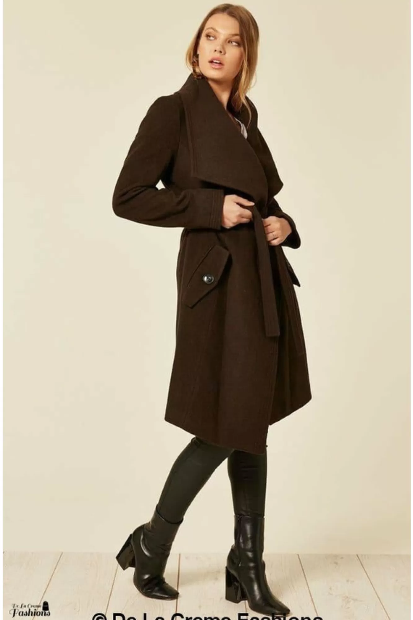 Outerwear^De La Creme Fashions Wool Blend Large Lapel Duster Coat
