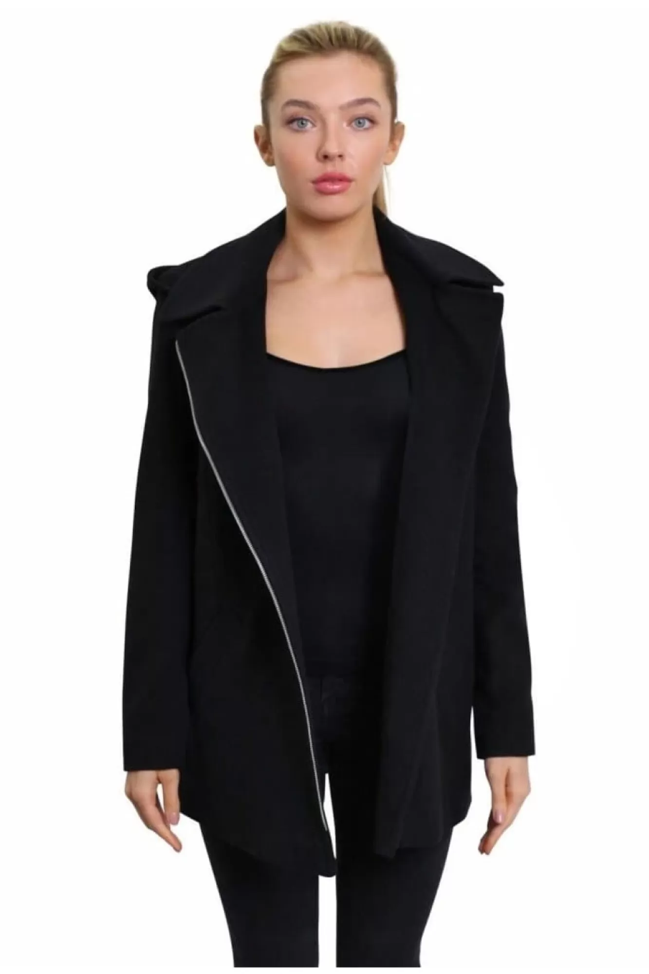 Outerwear^De La Creme Fashions Wool Blend Zip Up Hooded Coat