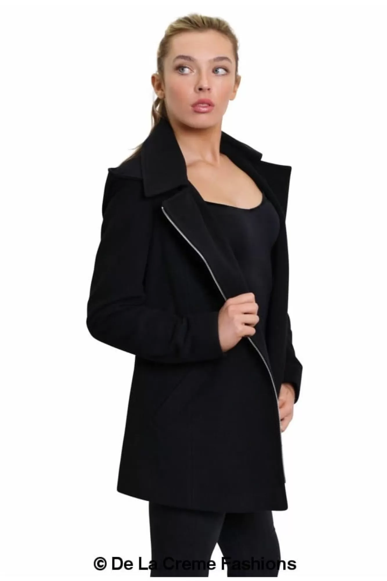 Outerwear^De La Creme Fashions Wool Blend Zip Up Hooded Coat