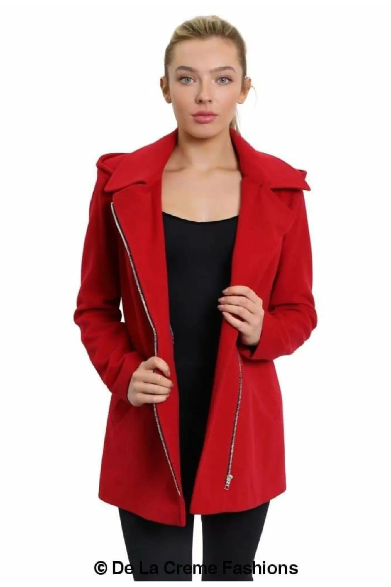 Outerwear^De La Creme Fashions Wool Blend Zip Up Hooded Coat