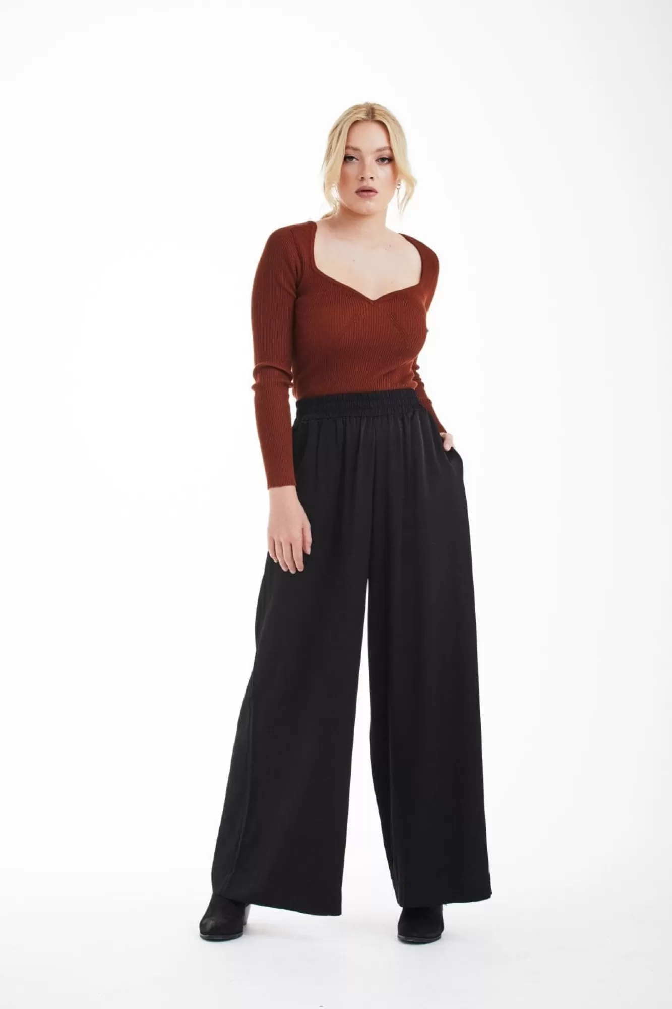Trousers^Double Second Black Lux Wide Leg Trousers Olivegreen
