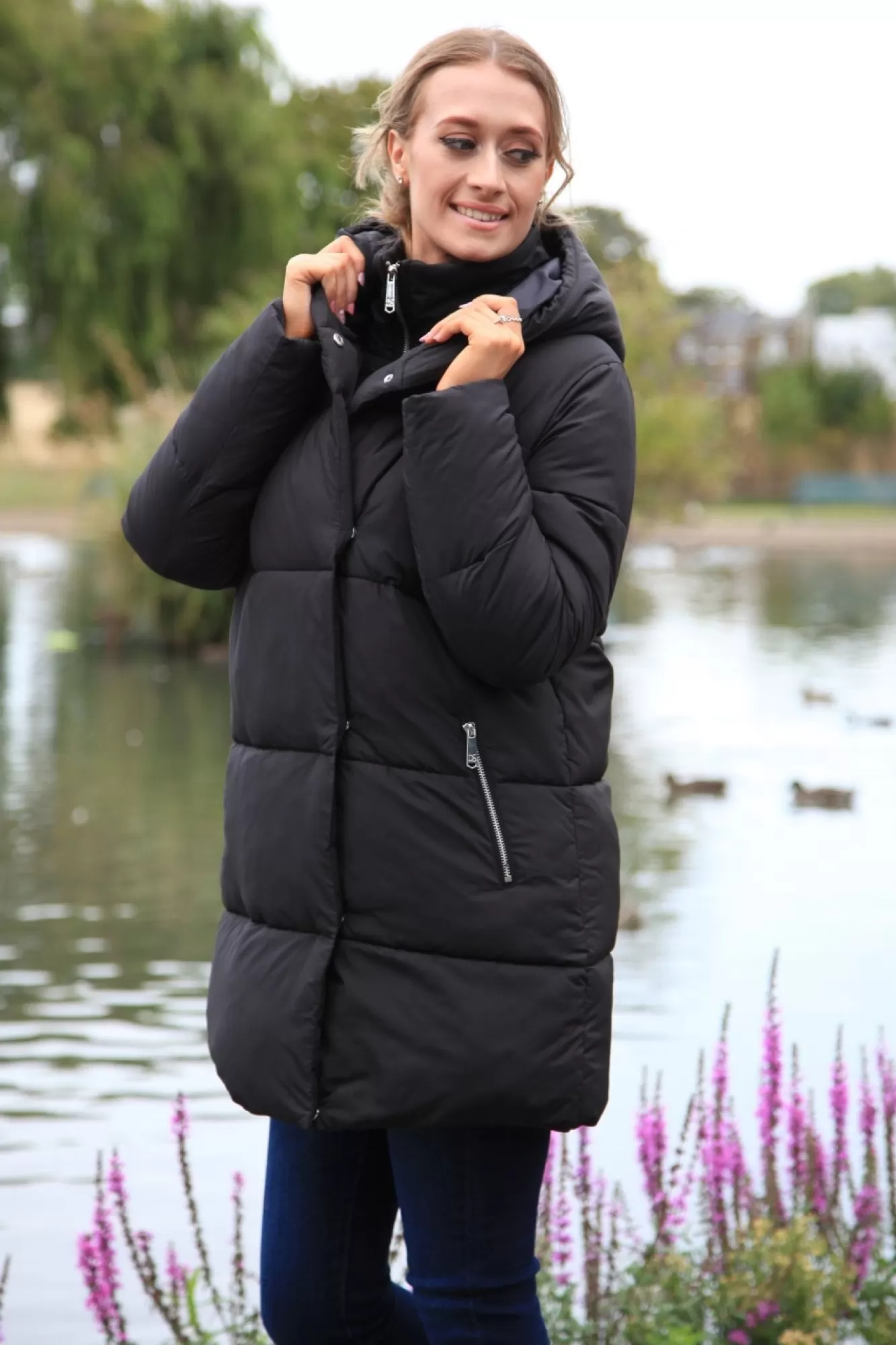 Outerwear^Double Second Double Fastening Puffer Coat Black