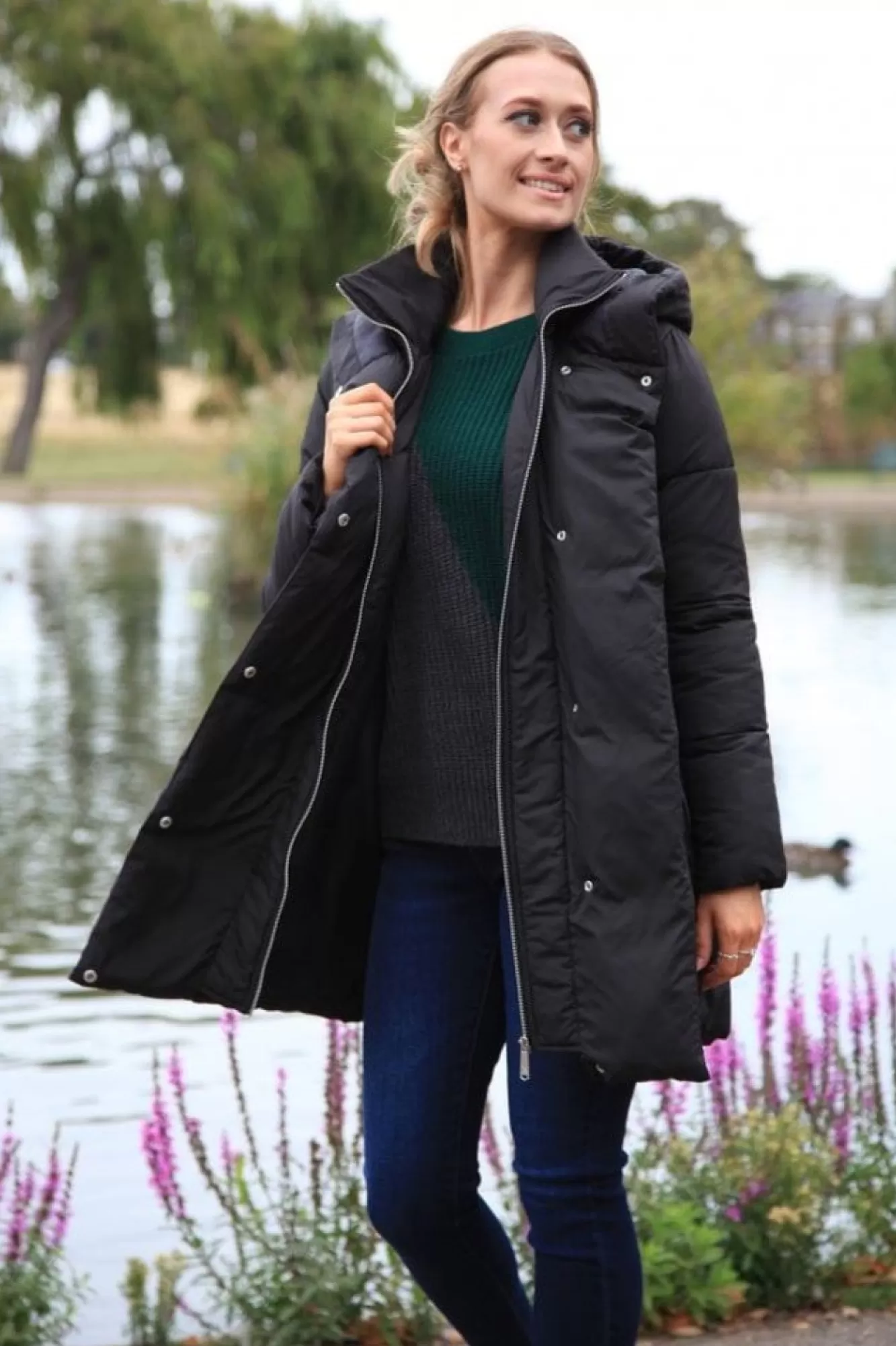 Outerwear^Double Second Double Fastening Puffer Coat Black