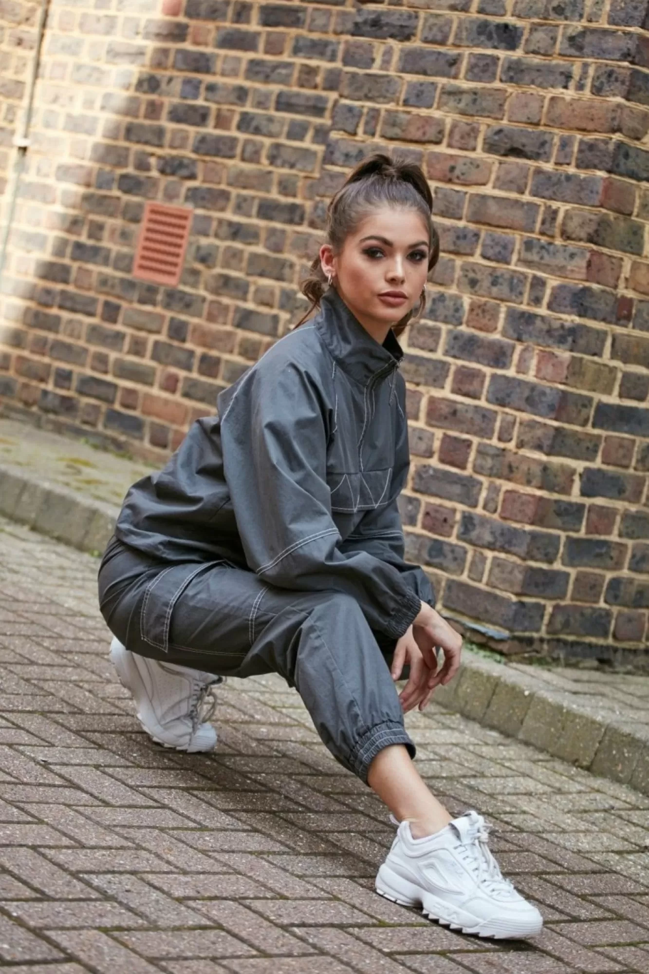 Trousers^Double Second Grey Washed Cargo Trouser Khaki
