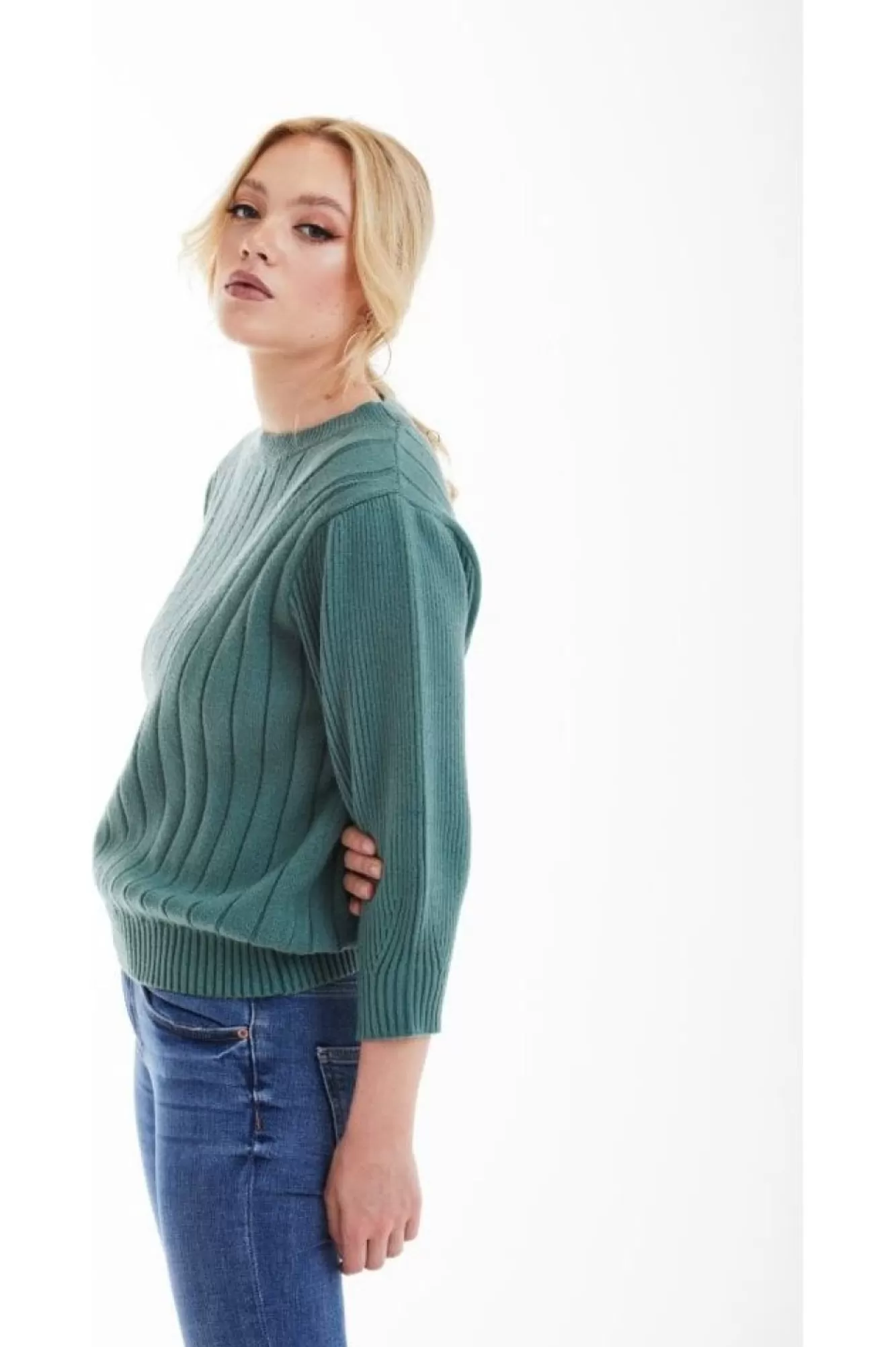 Jumpers^Double Second Knit Jumper Green