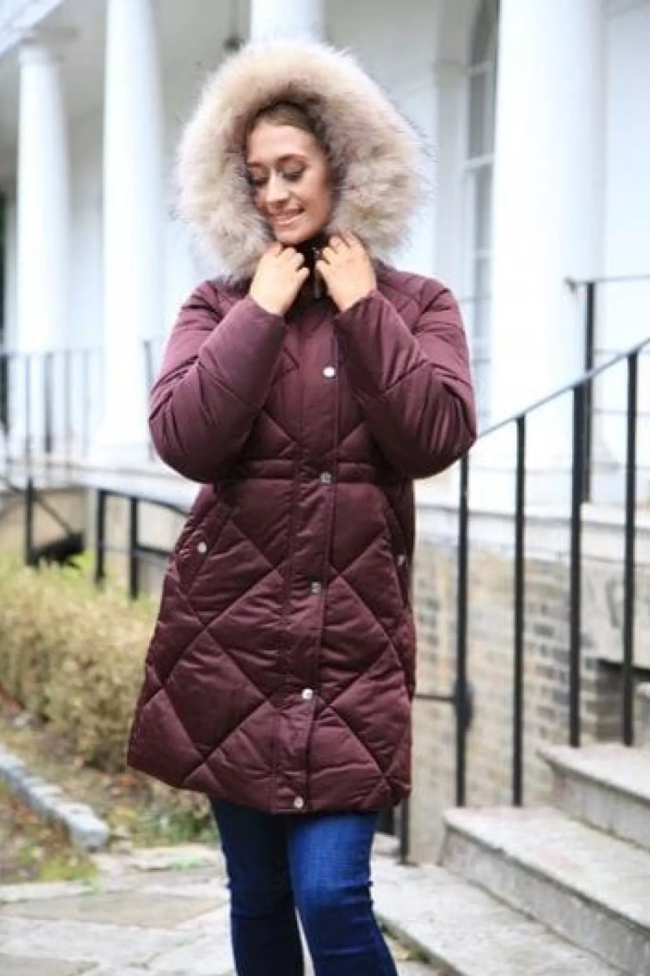Outerwear^Double Second Lux Satin Long Puffer Coat Red