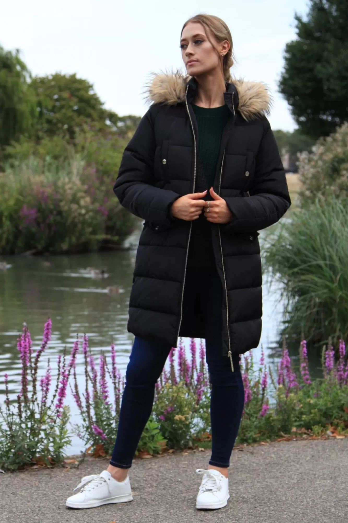 Outerwear^Double Second Oversized Long Duvet Coat Black