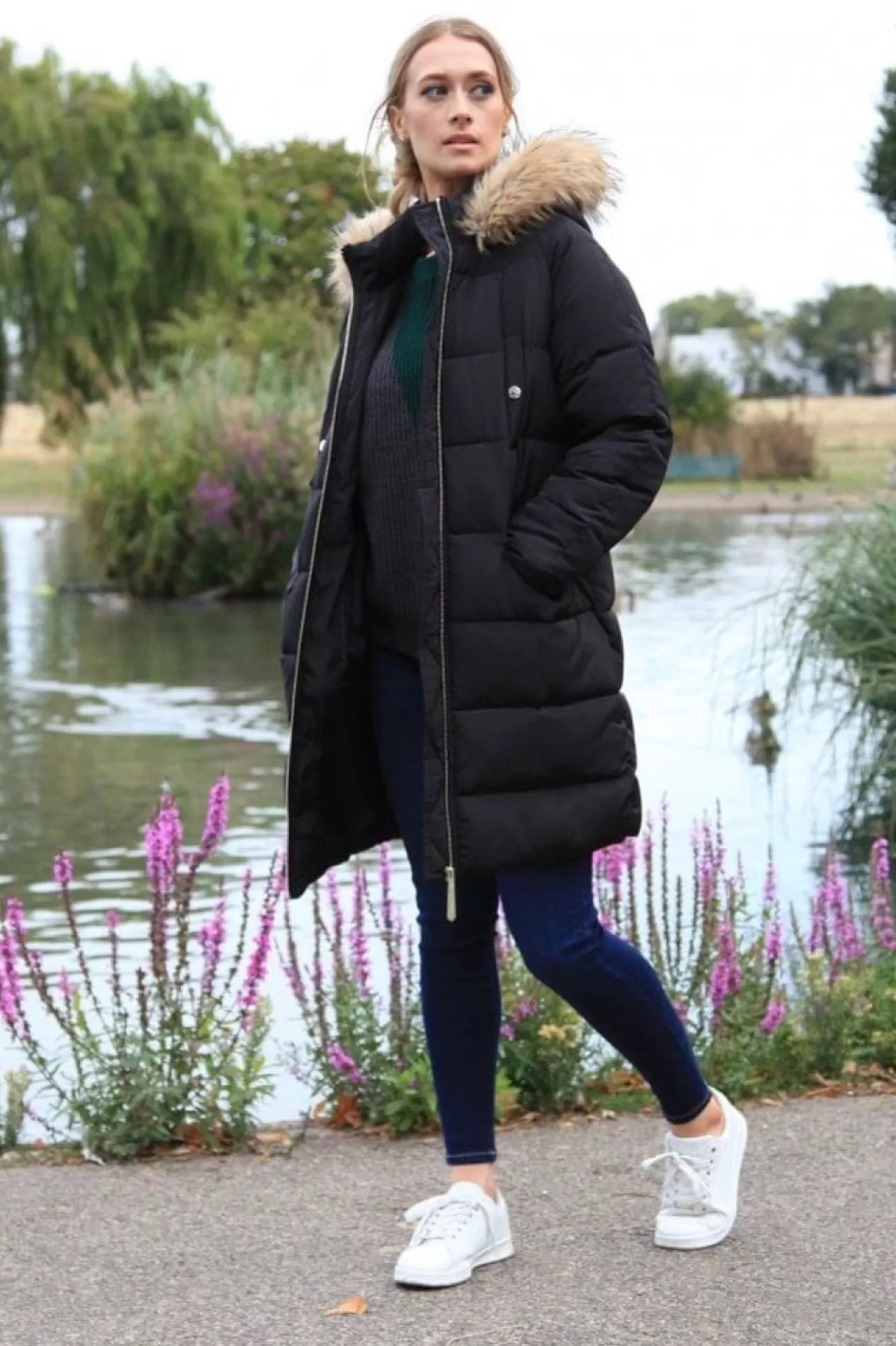 Outerwear^Double Second Oversized Long Duvet Coat Black