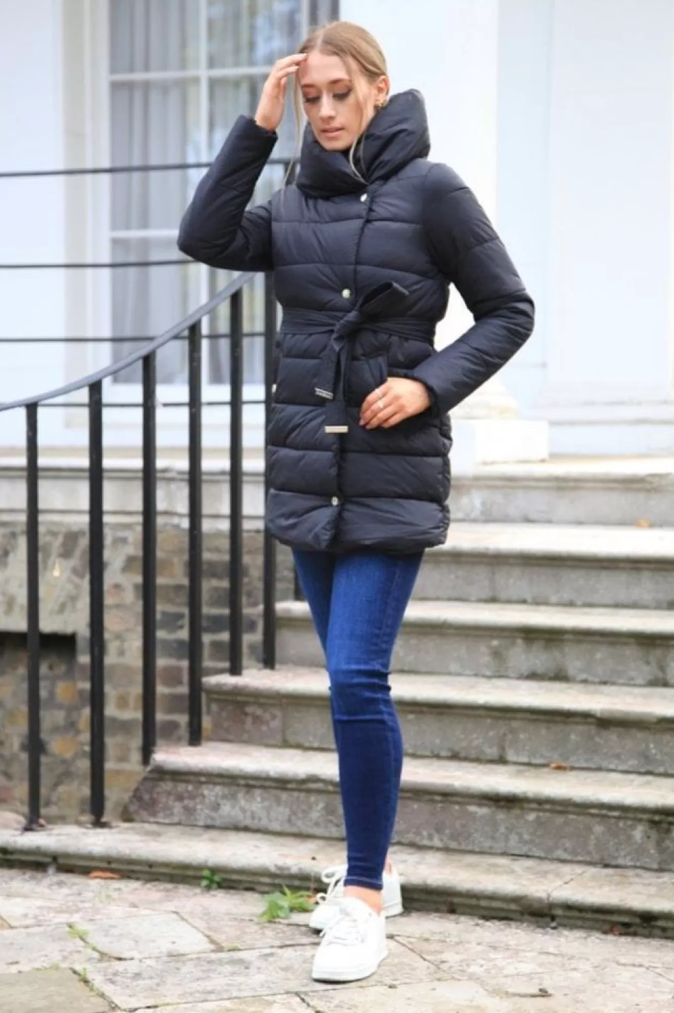 Outerwear^Double Second Padded Collar Puffer Black