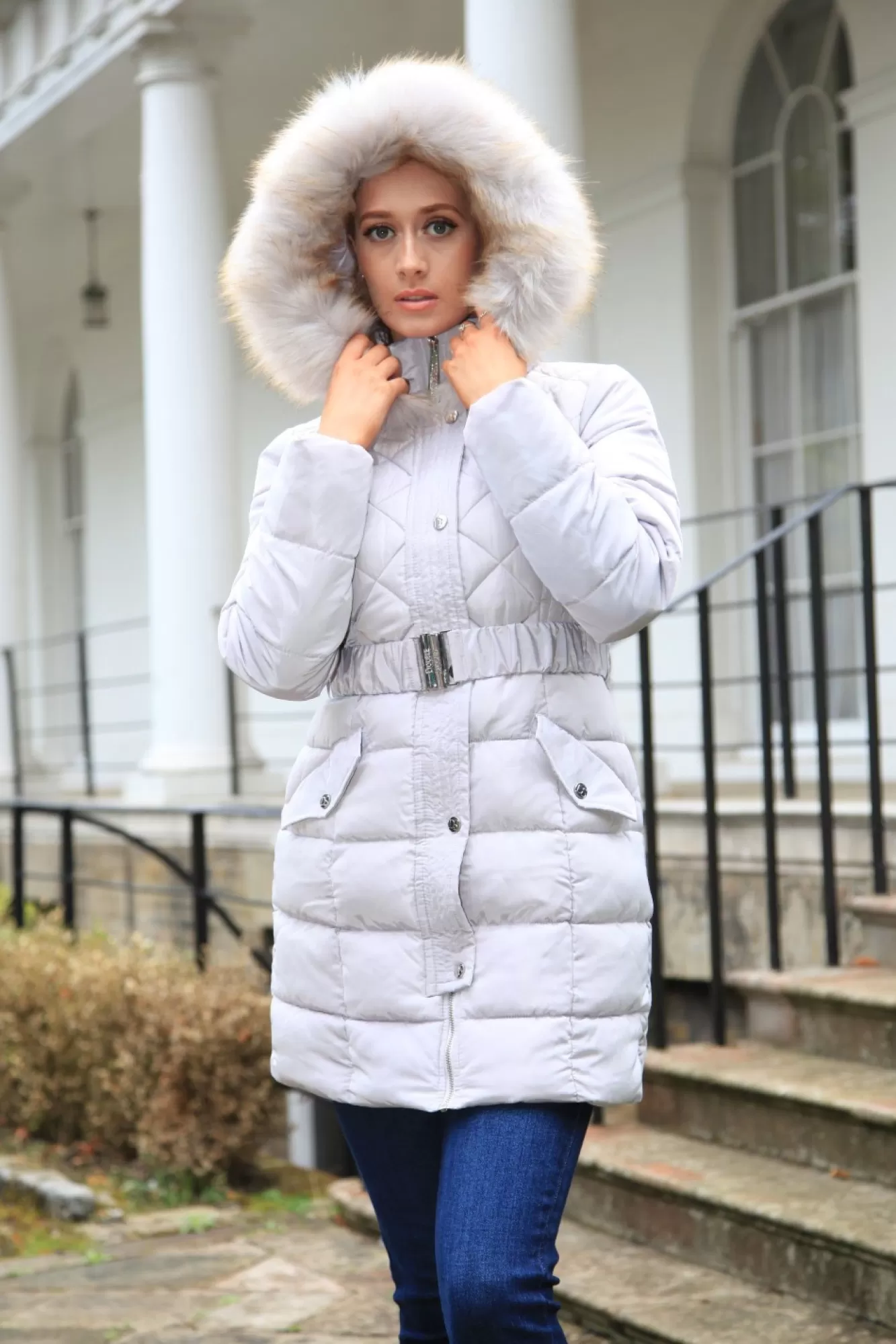 Outerwear^Double Second Silver Quilted Longline Puffer Grey