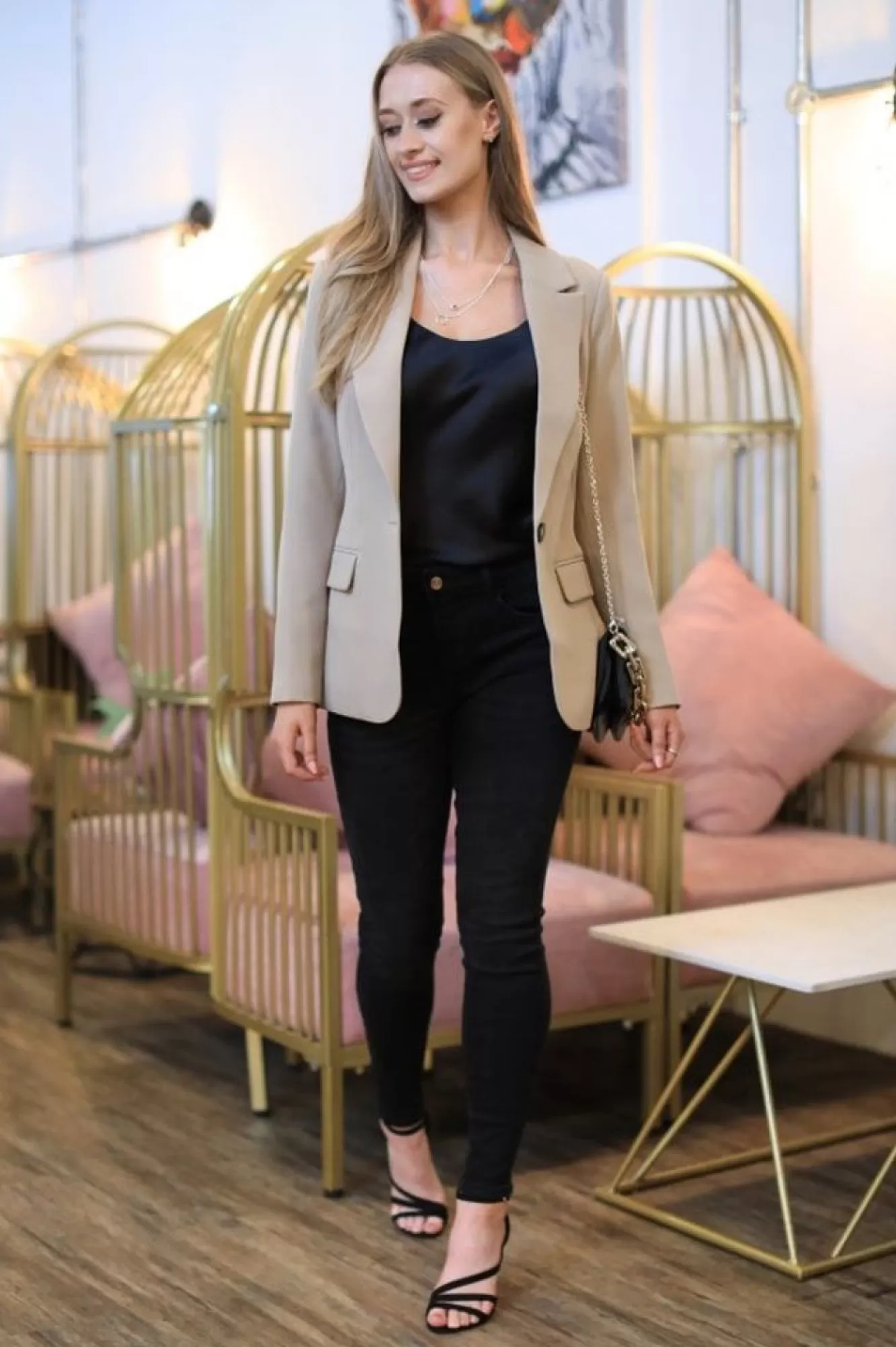 Outerwear^Double Second Single Button Fitted Blazer Camel