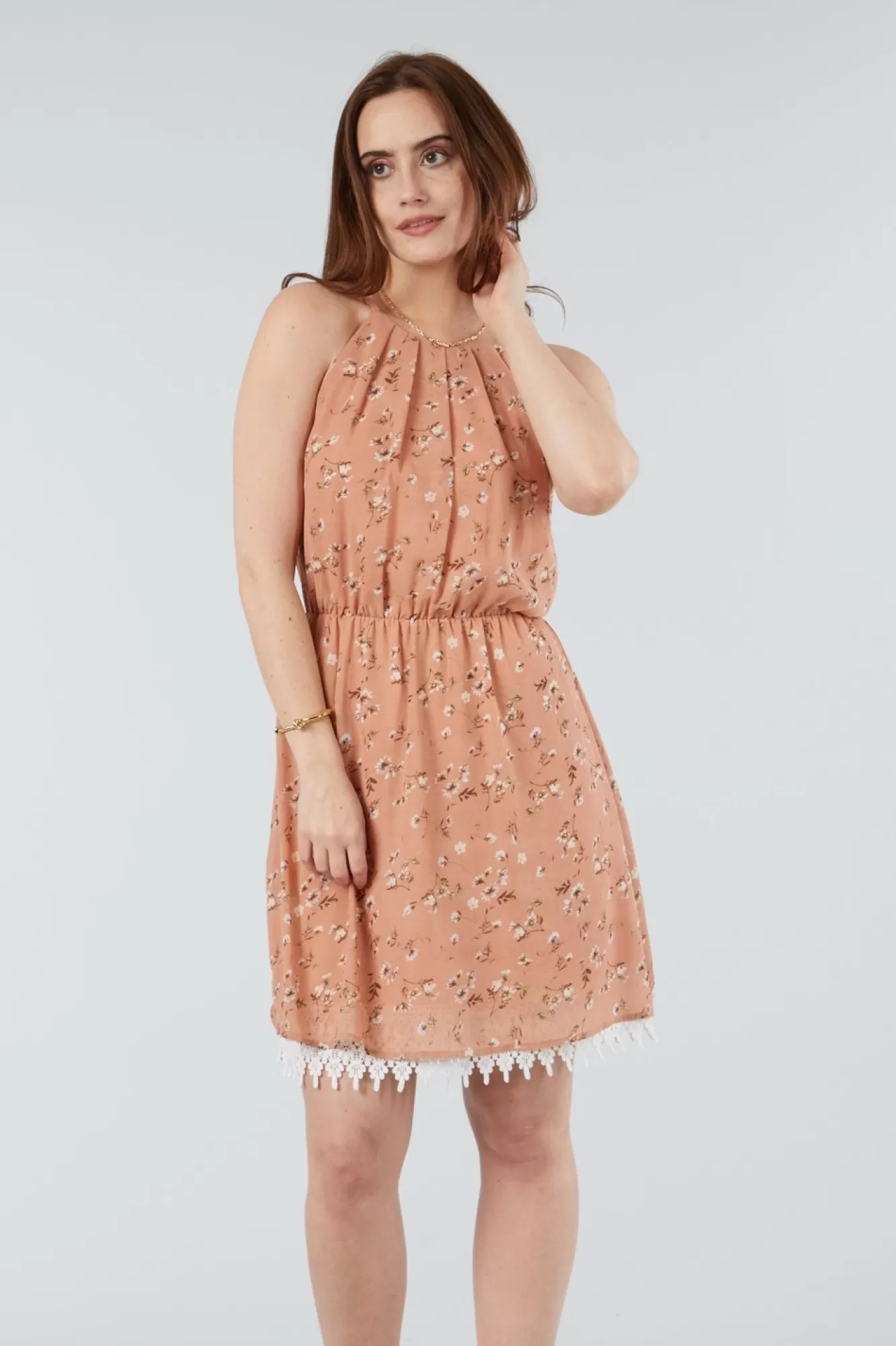 Mini Dresses^Double Second Summer Floral Sleevless Dress Pink