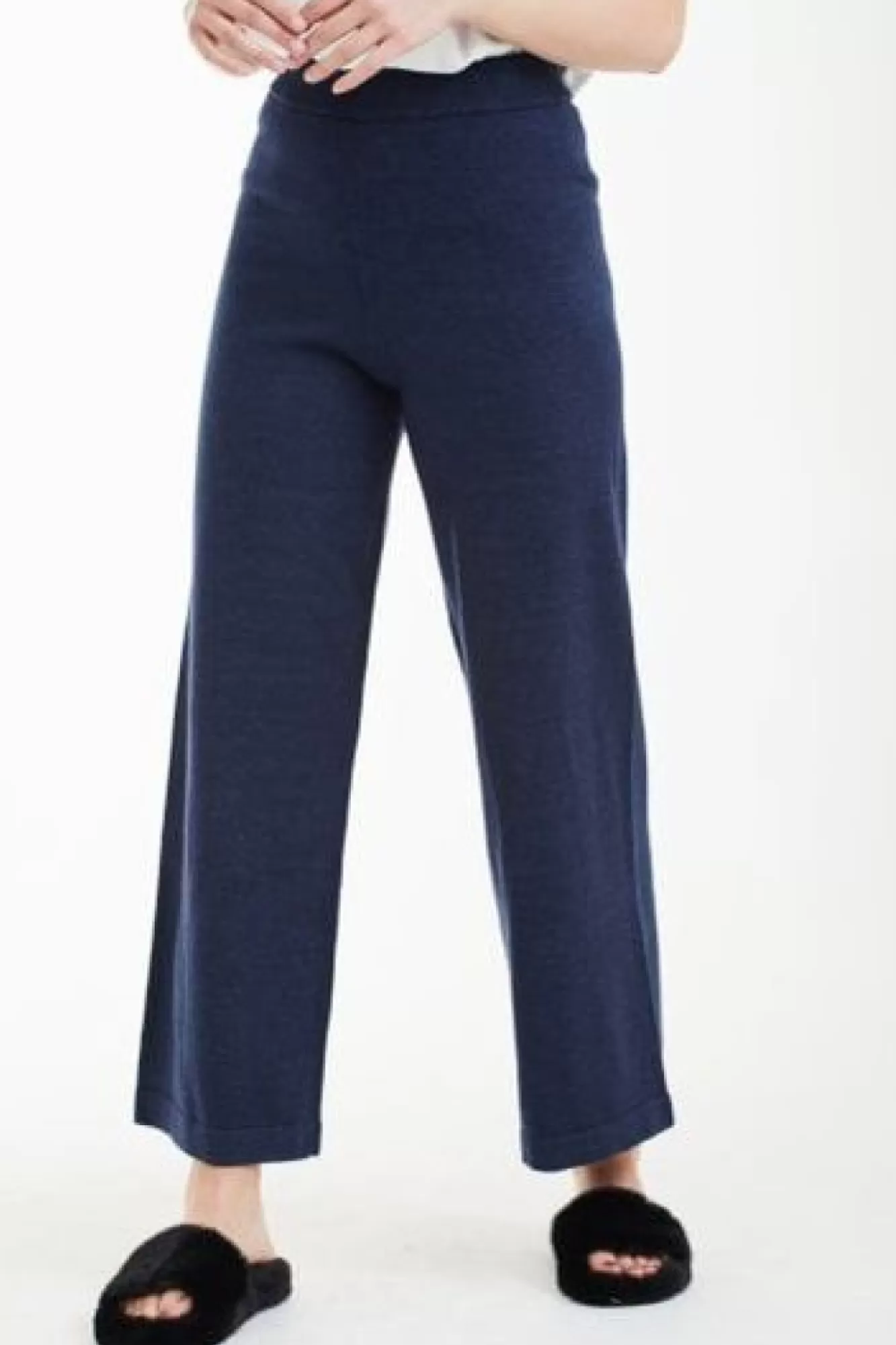 Loungewear & Sleepwear^Double Second Wide Leg Knit Jogger Navy