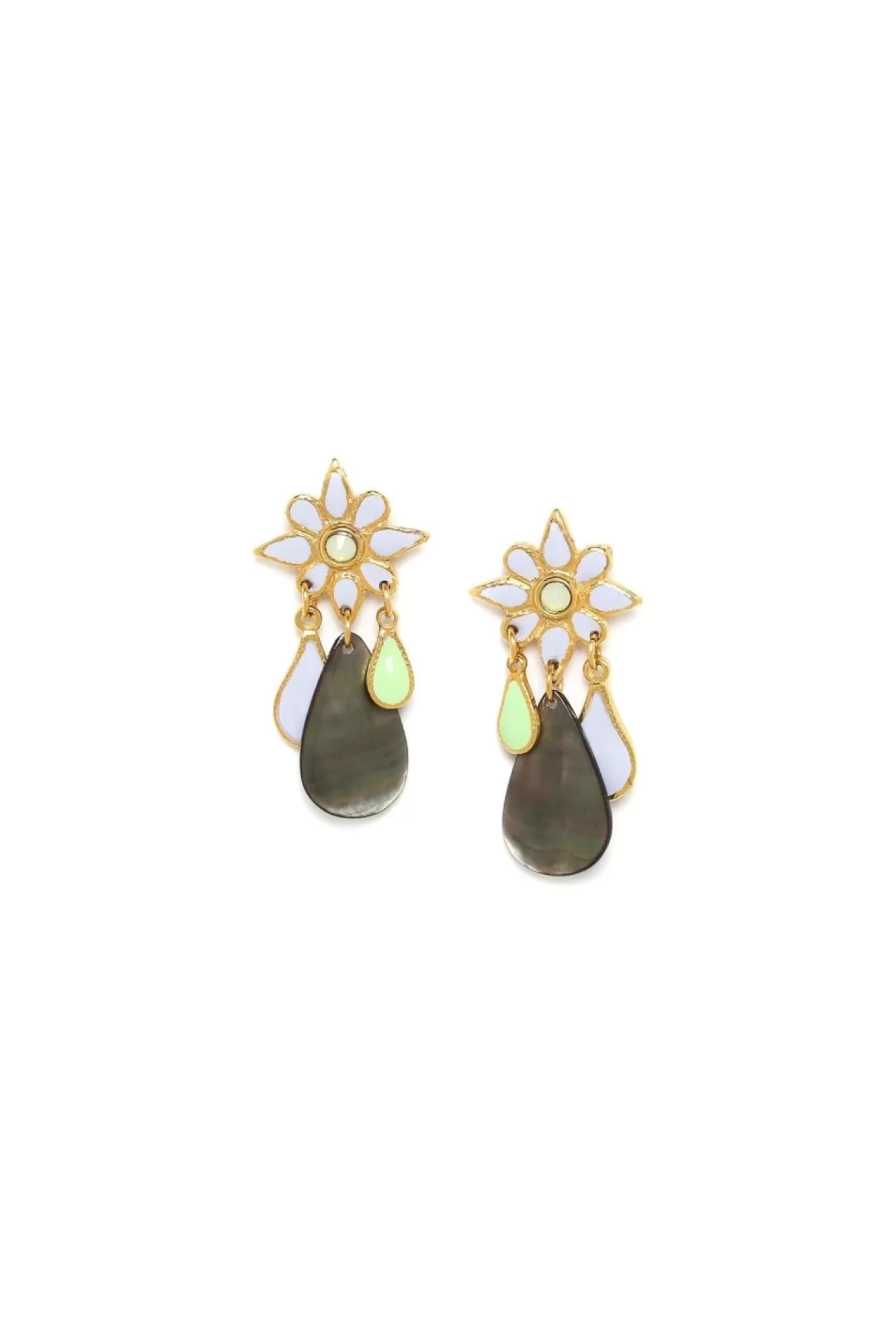 Jewellery^Elka London Alexa Flower Top Post Earrings Gold