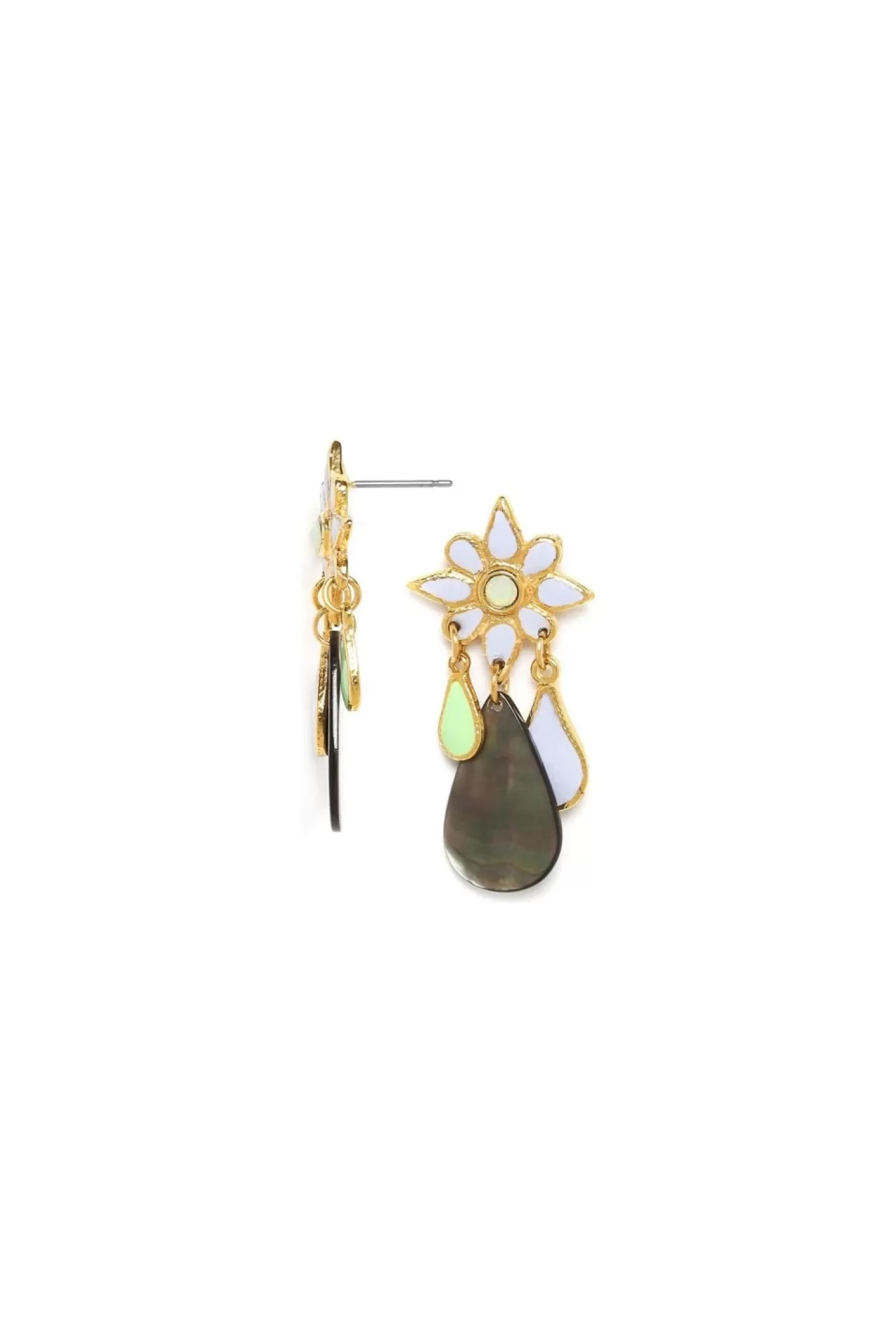 Jewellery^Elka London Alexa Flower Top Post Earrings Gold