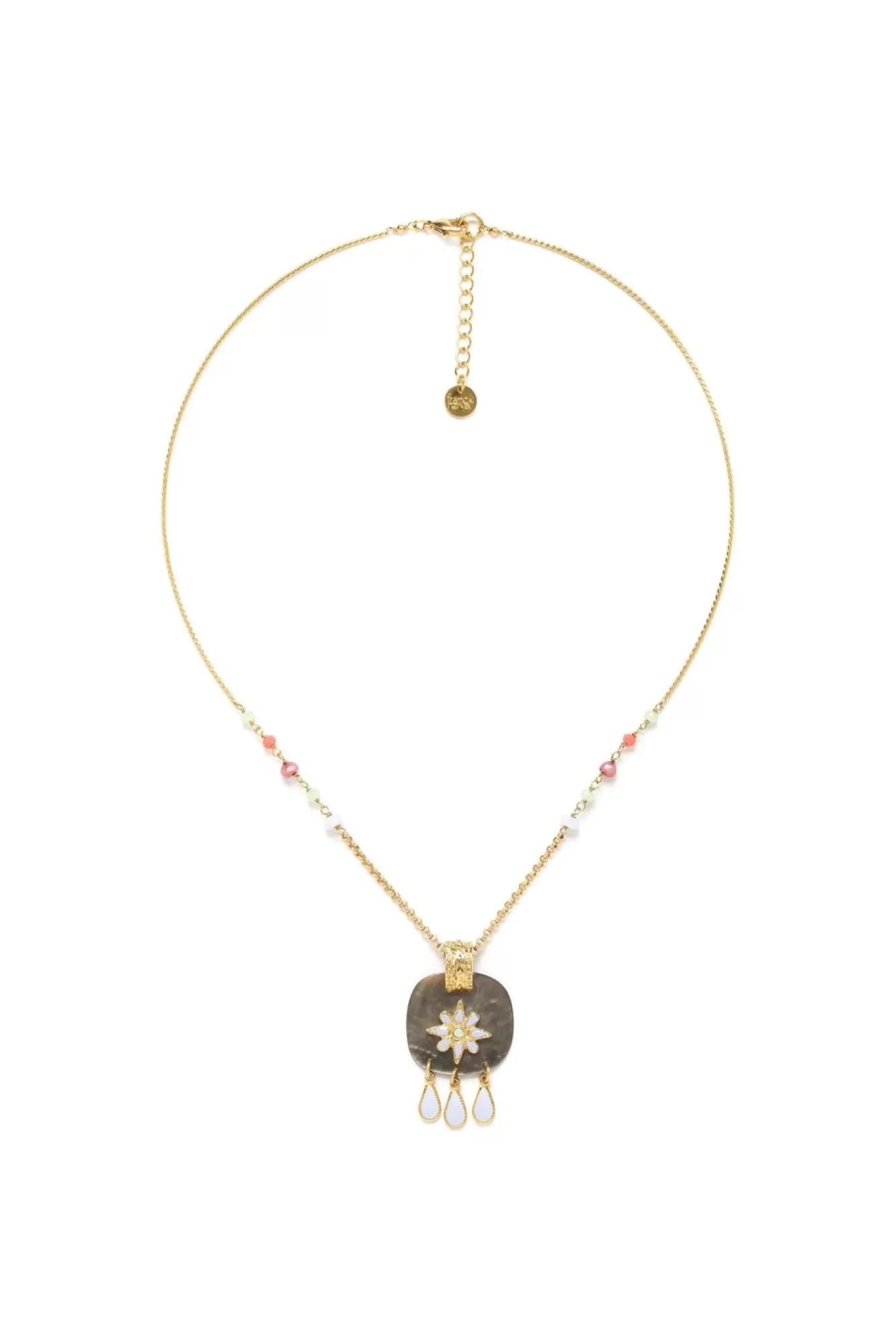 Jewellery^Elka London Alexa Square Pendant Necklace Gold