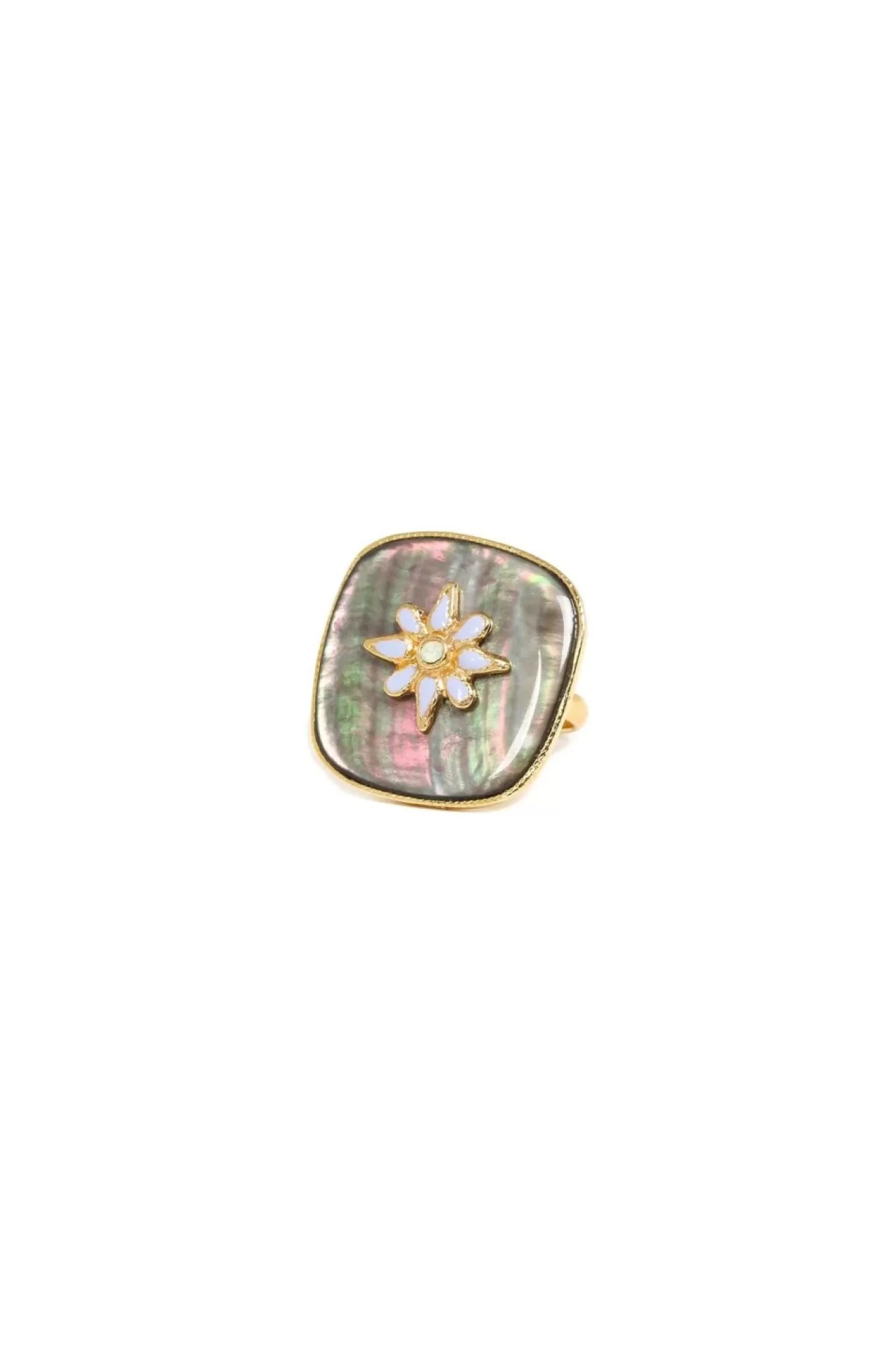 Jewellery^Elka London Alexa Square Ring Gold