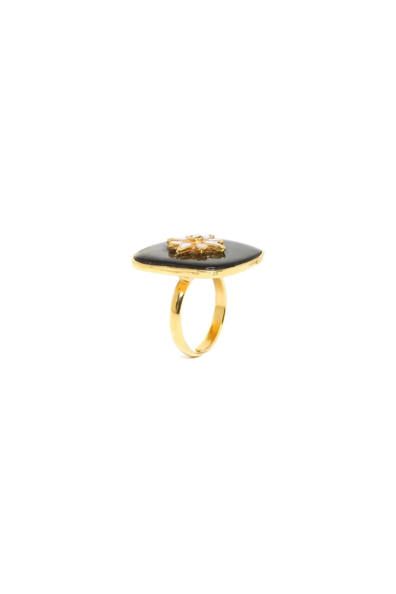 Jewellery^Elka London Alexa Square Ring Gold