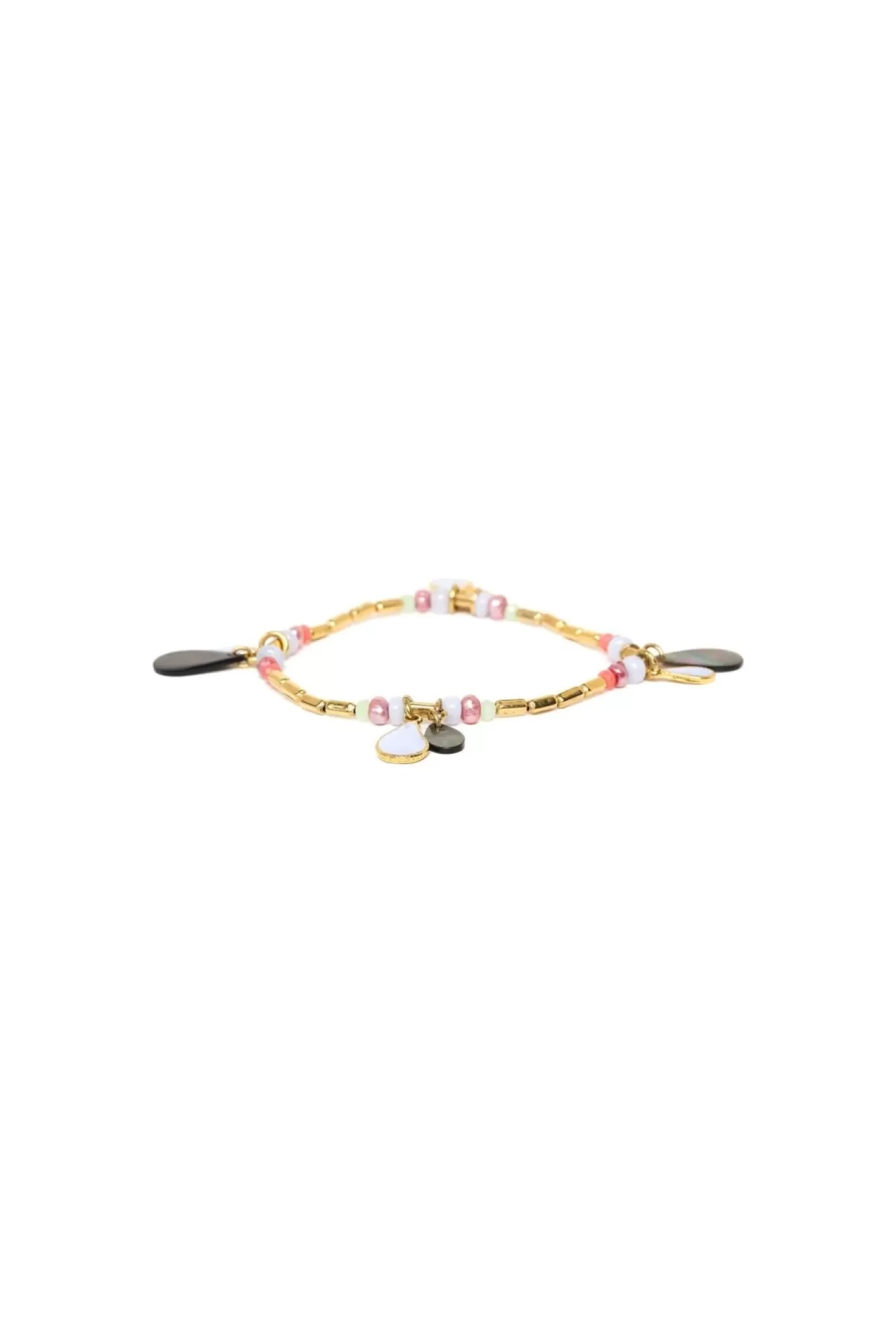 Jewellery^Elka London Alexa Stretch Bracelet With Drop Dangles Gold