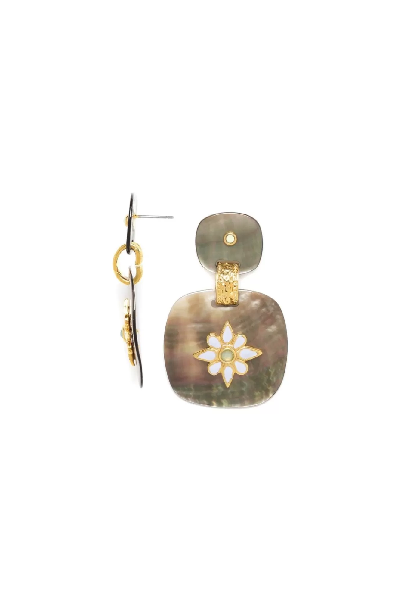 Jewellery^Elka London Alexa *Xl Post Blacklip Earrings Gold